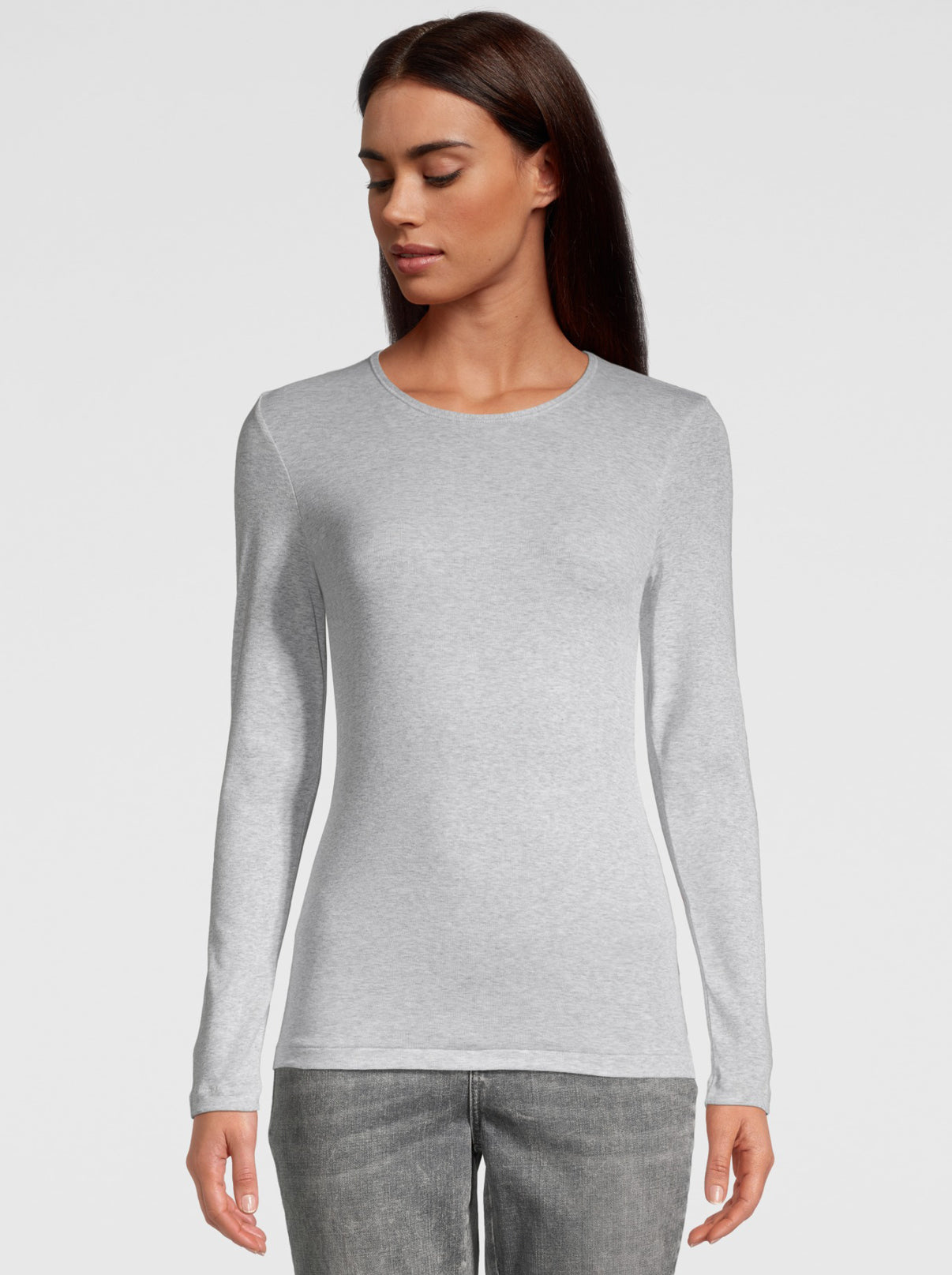 Front Woman Grey Cotton Shirt