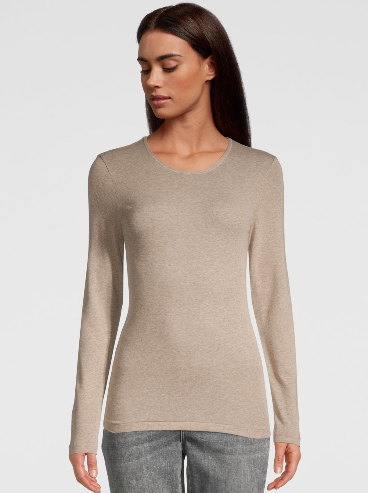 Front Woman Beige Cotton Shirt