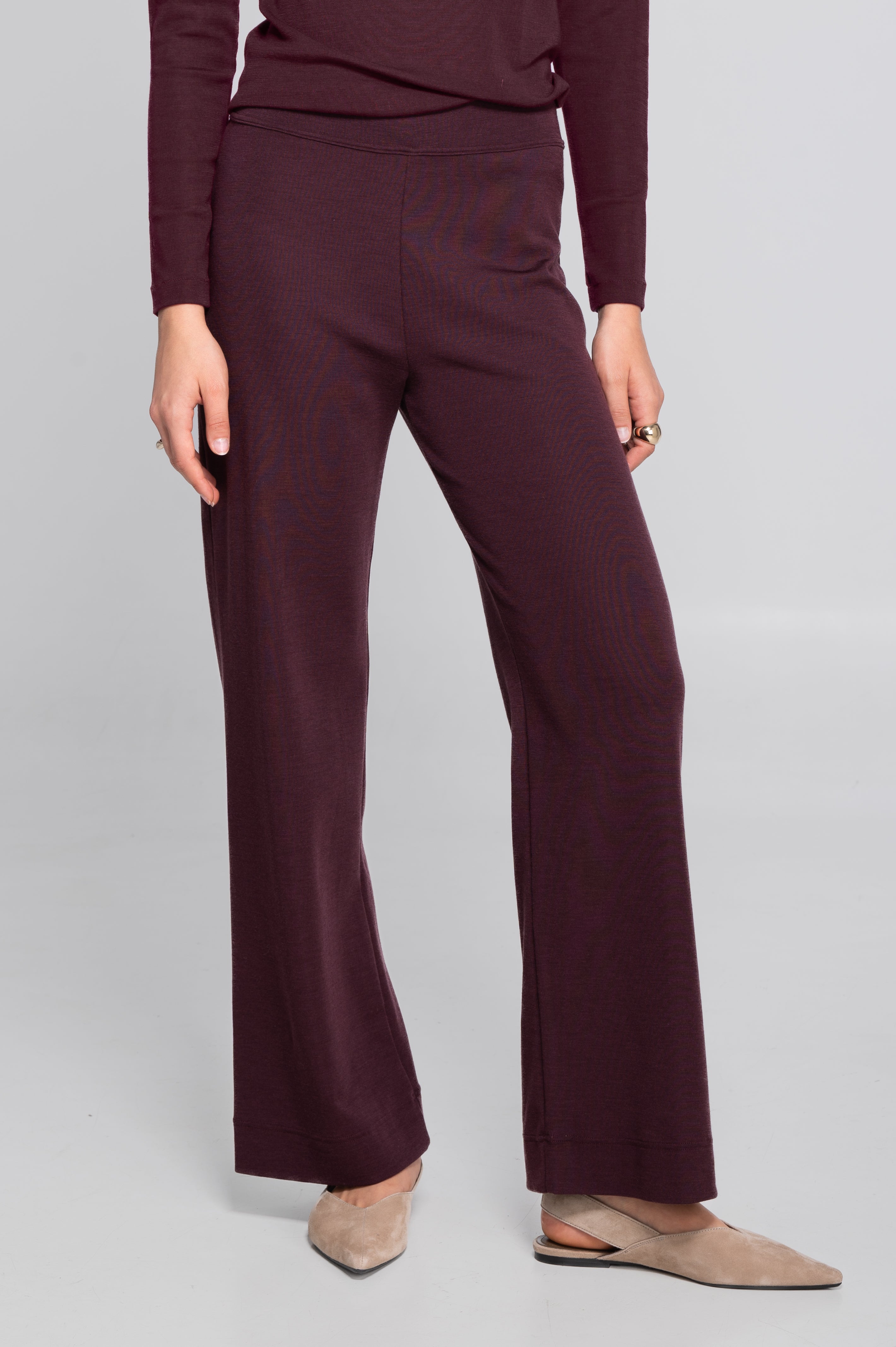 Wide-leg wool and silk trousers 5681