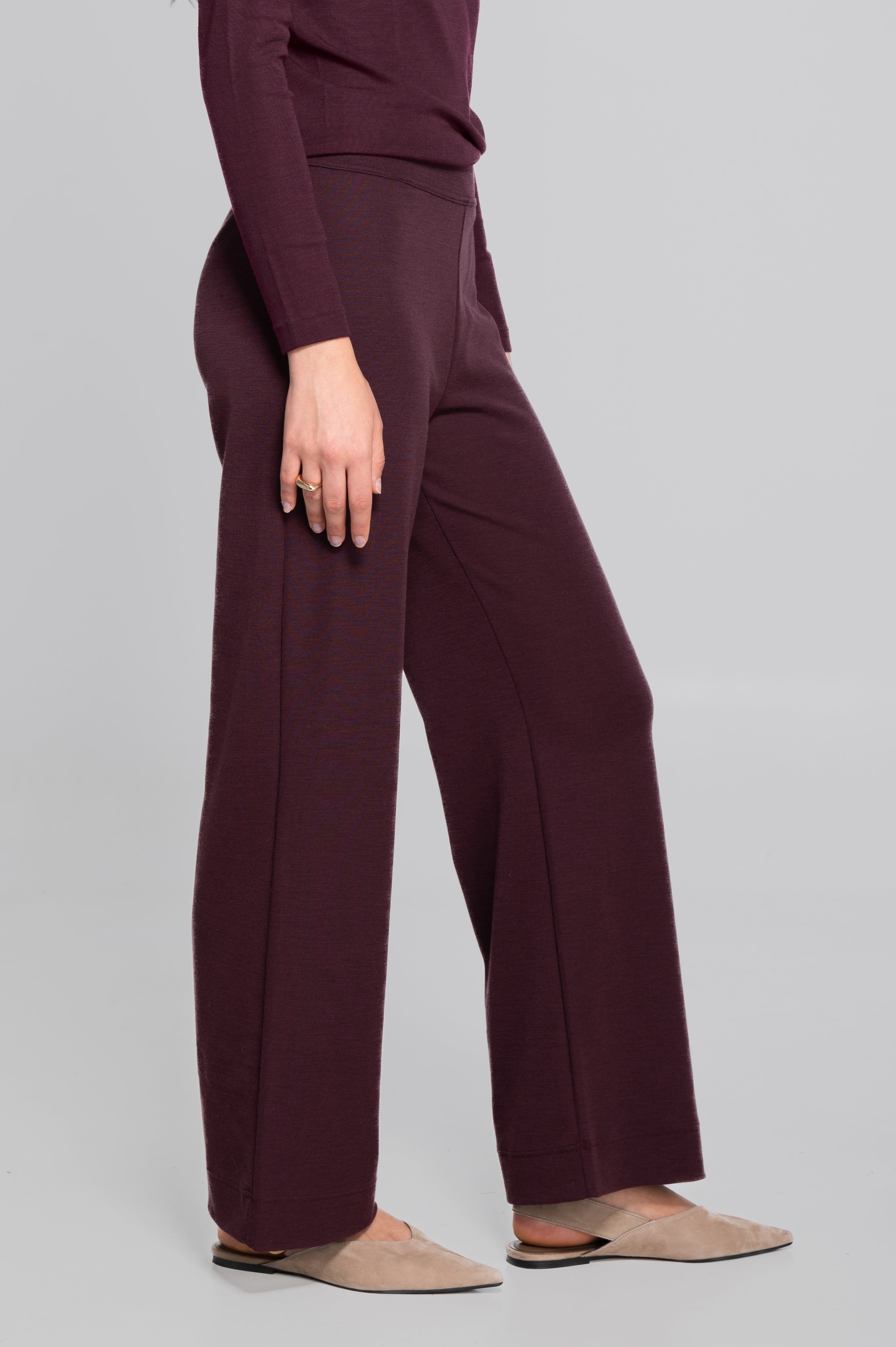 Wide-leg wool and silk trousers 5681
