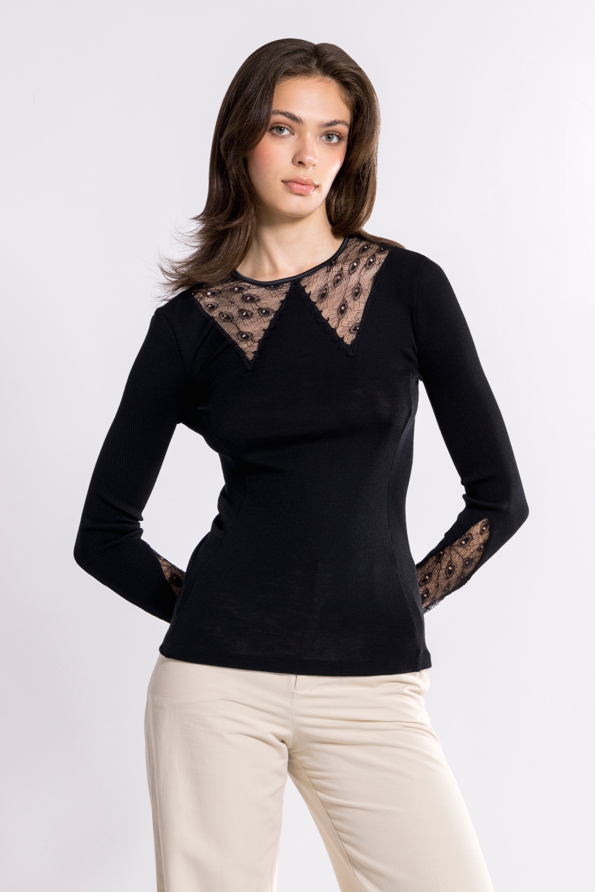Longsleeves Woman70% Wool , 30% Silk 6856 - Oscalito