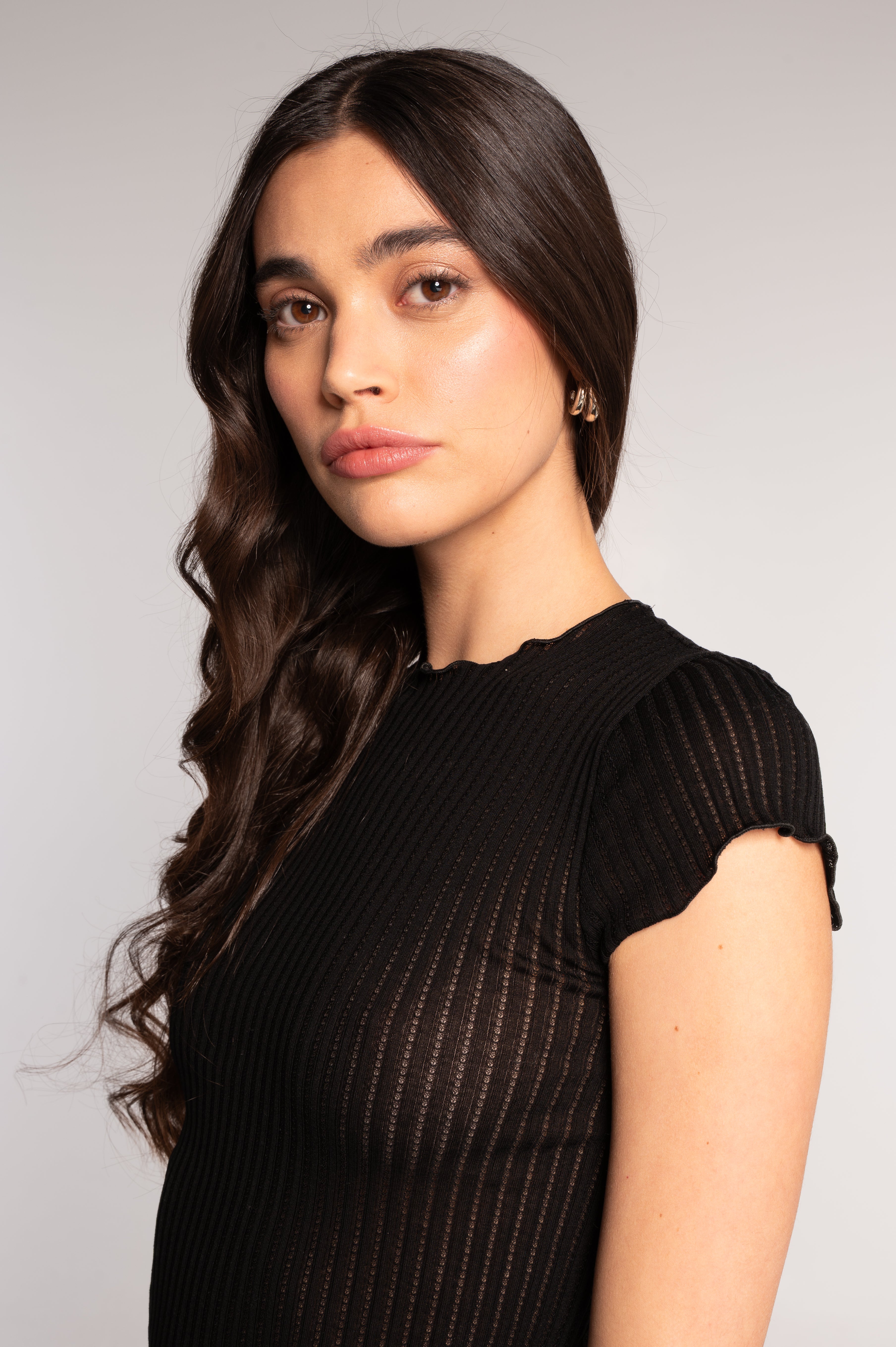 Short sleeves top in ajouré Filoscozia 3117