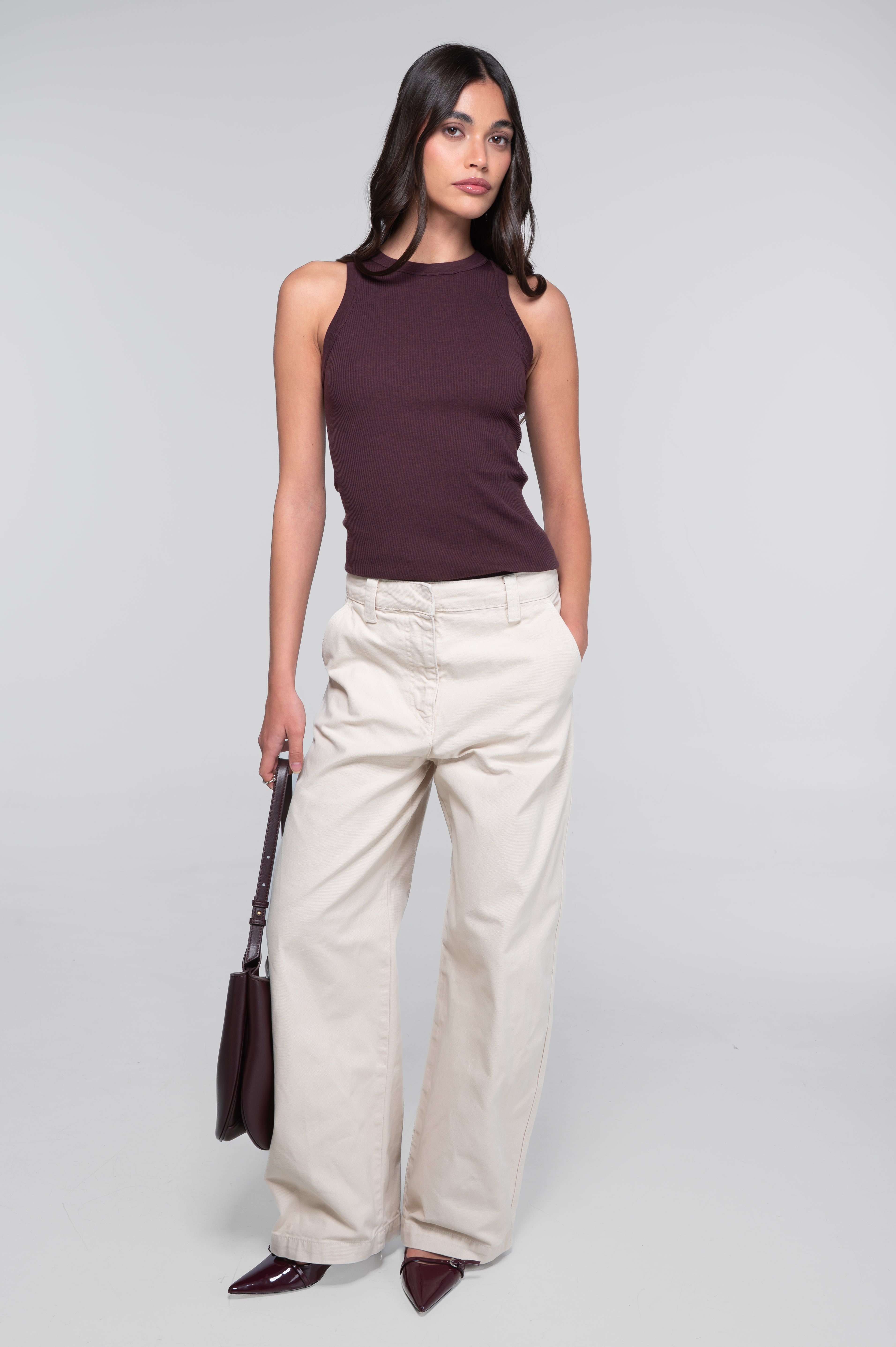 Set cotton women's tank top 7165 + women's cotton top 7166