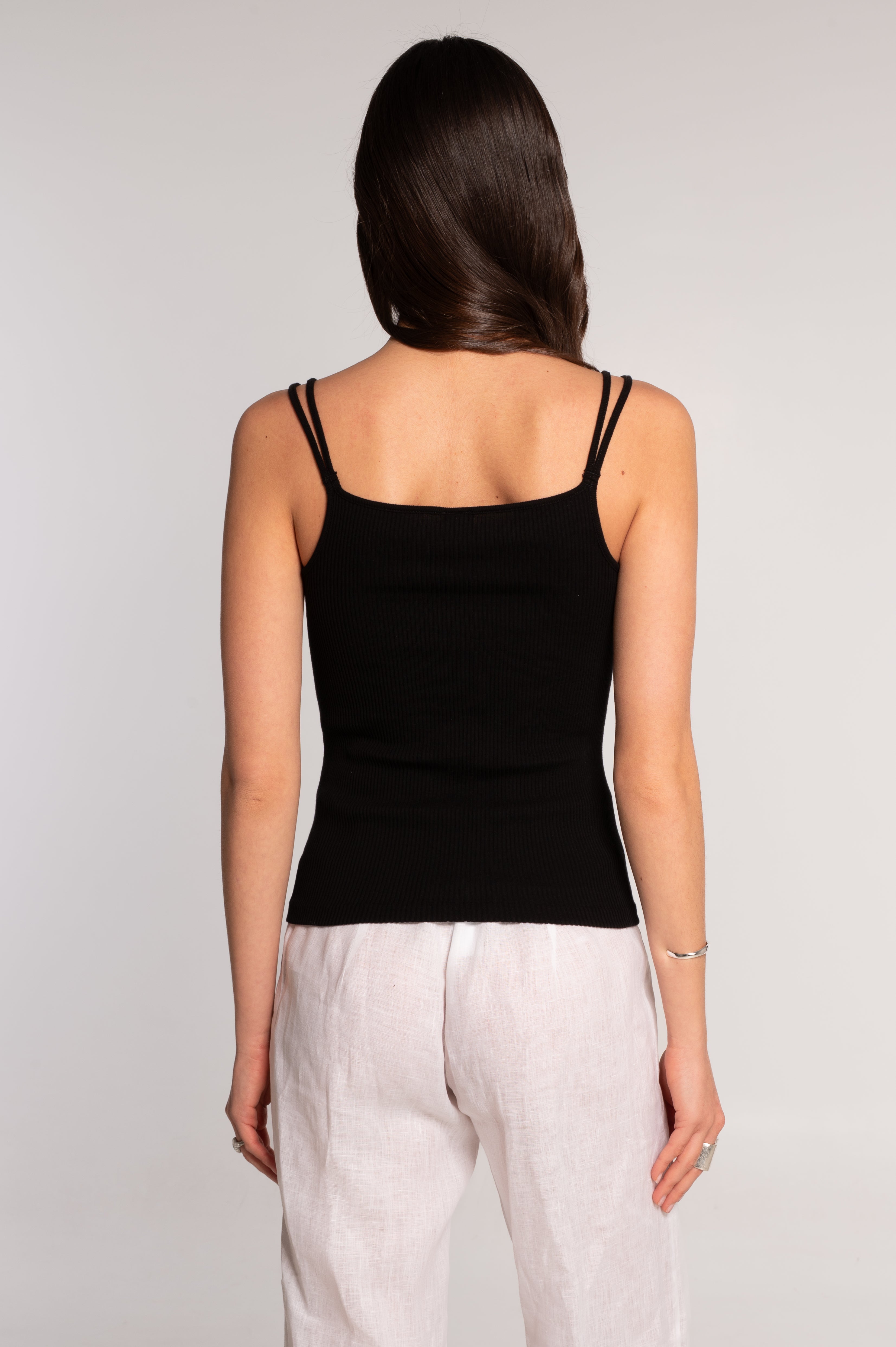 Cotton camisole top with double straps 7170