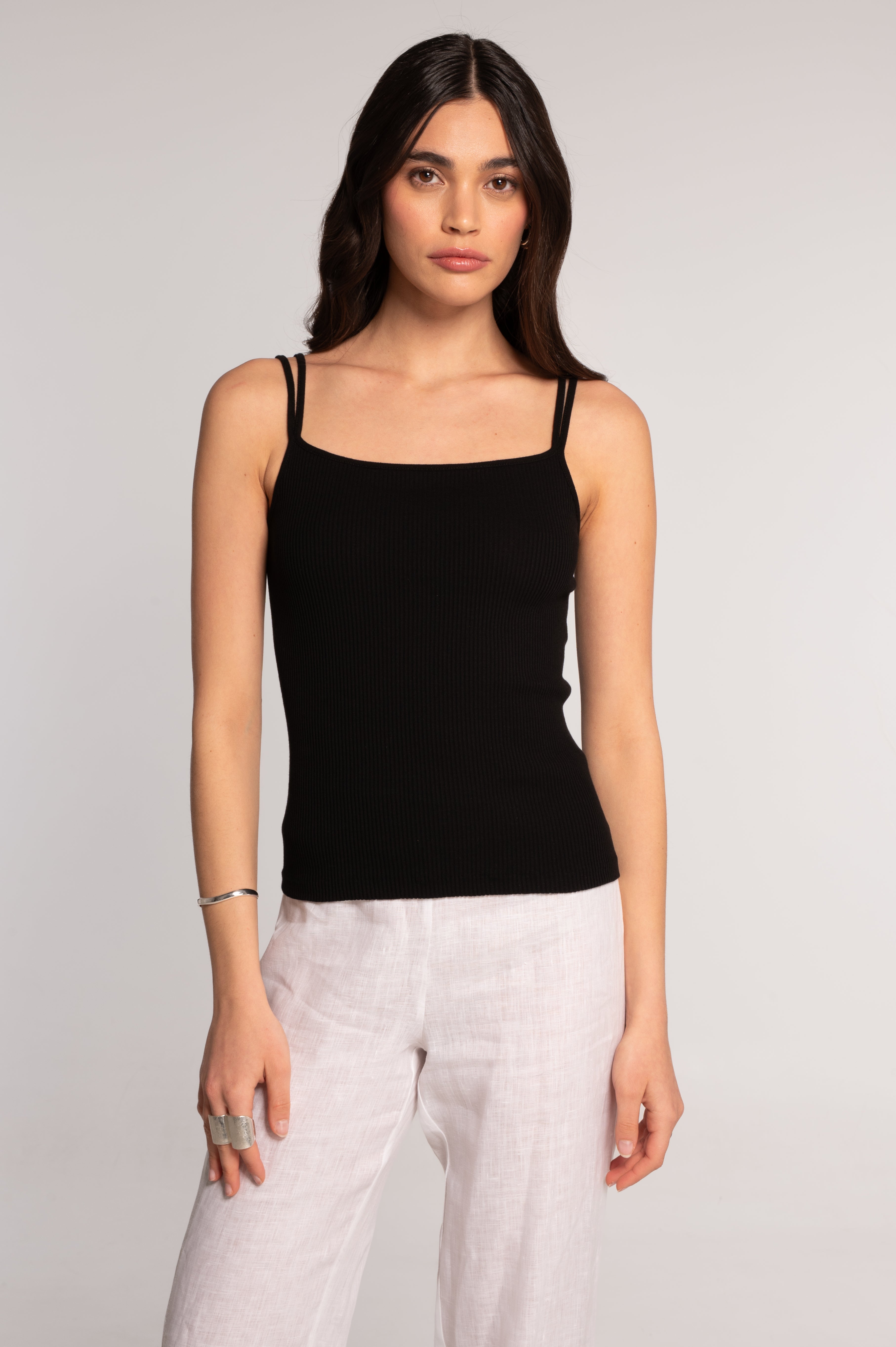 Cotton camisole top with double straps 7170