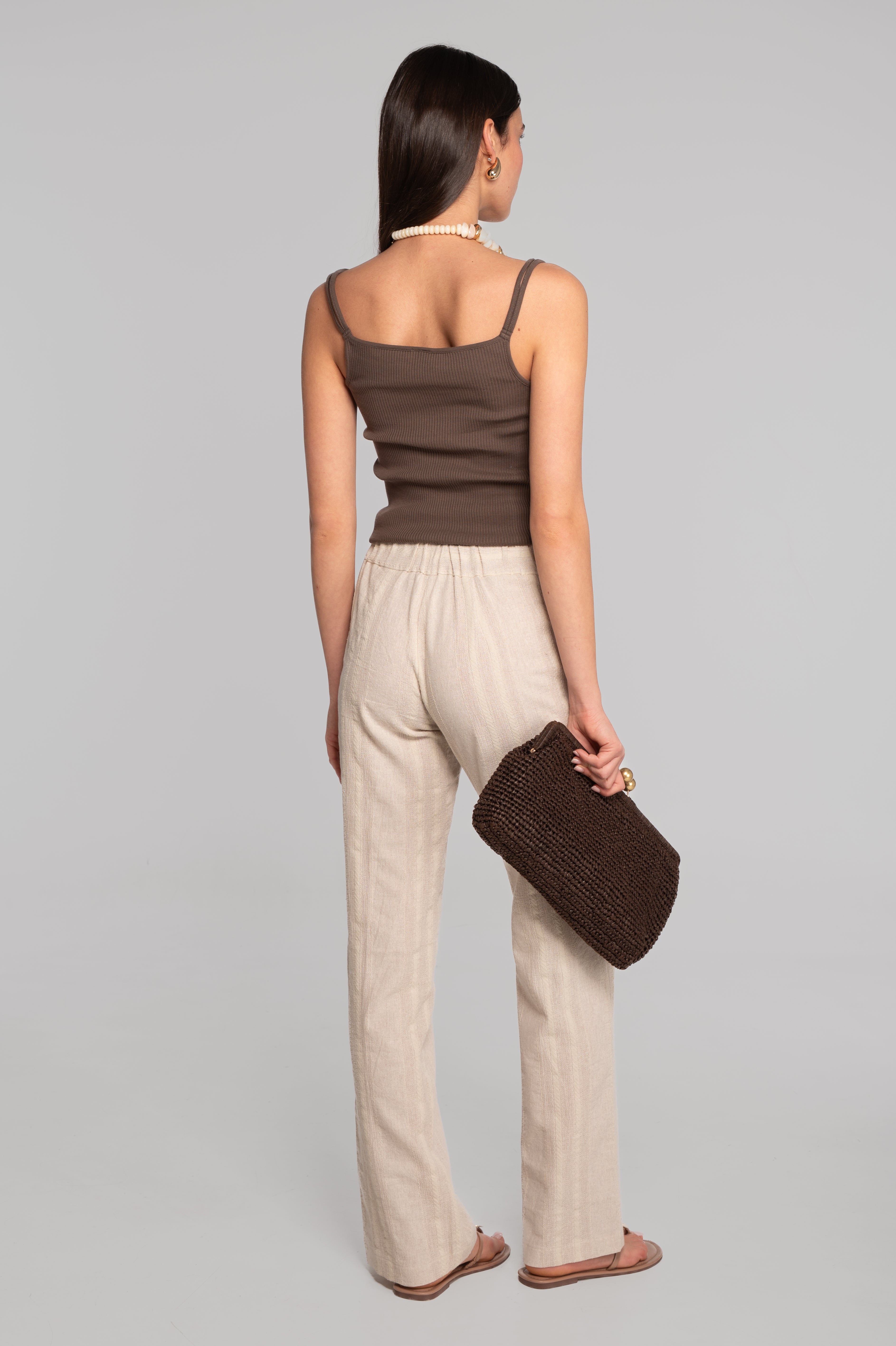 Cotton camisole top with double straps 7170
