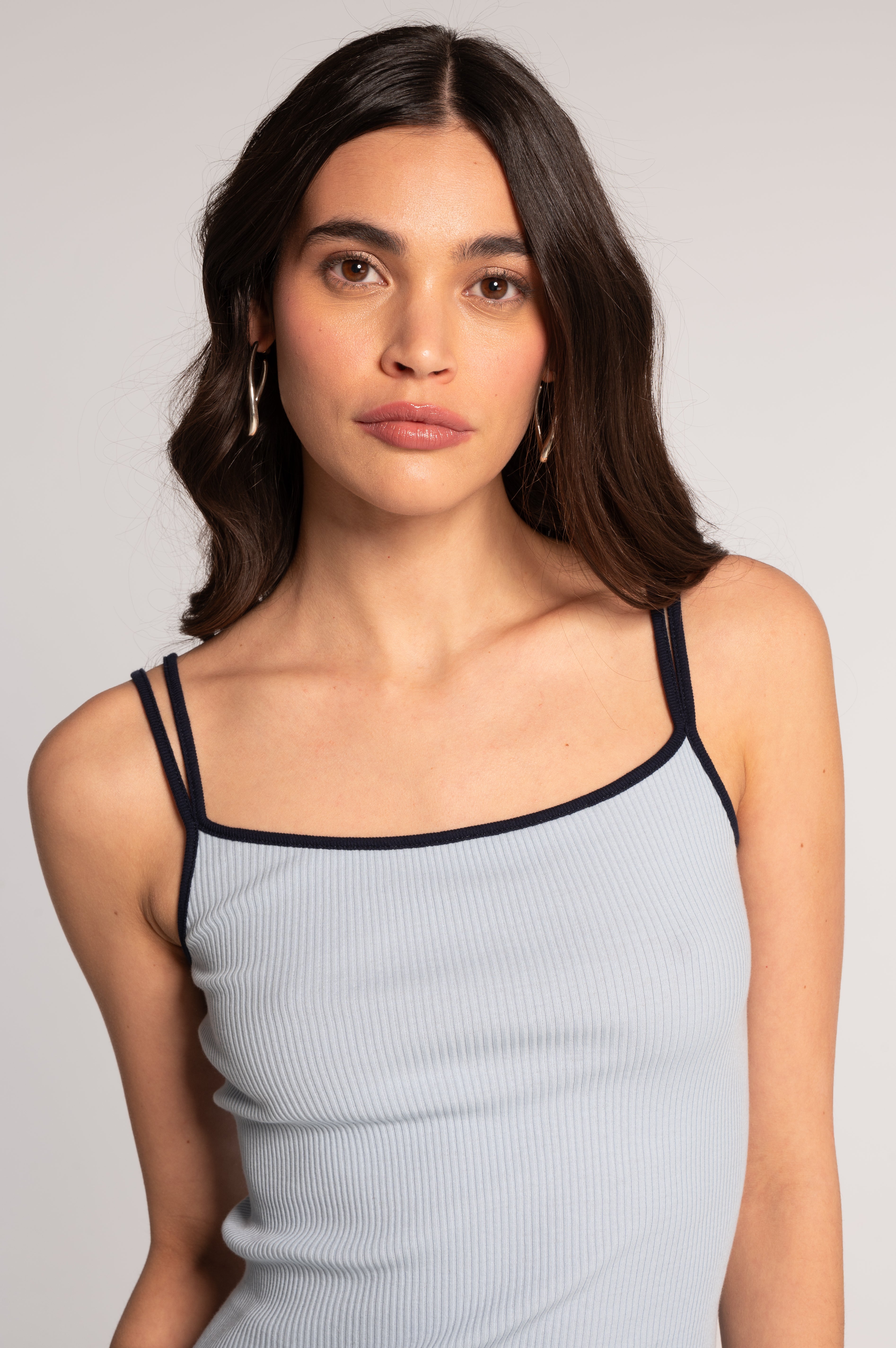 Cotton camisole top with double straps 7170
