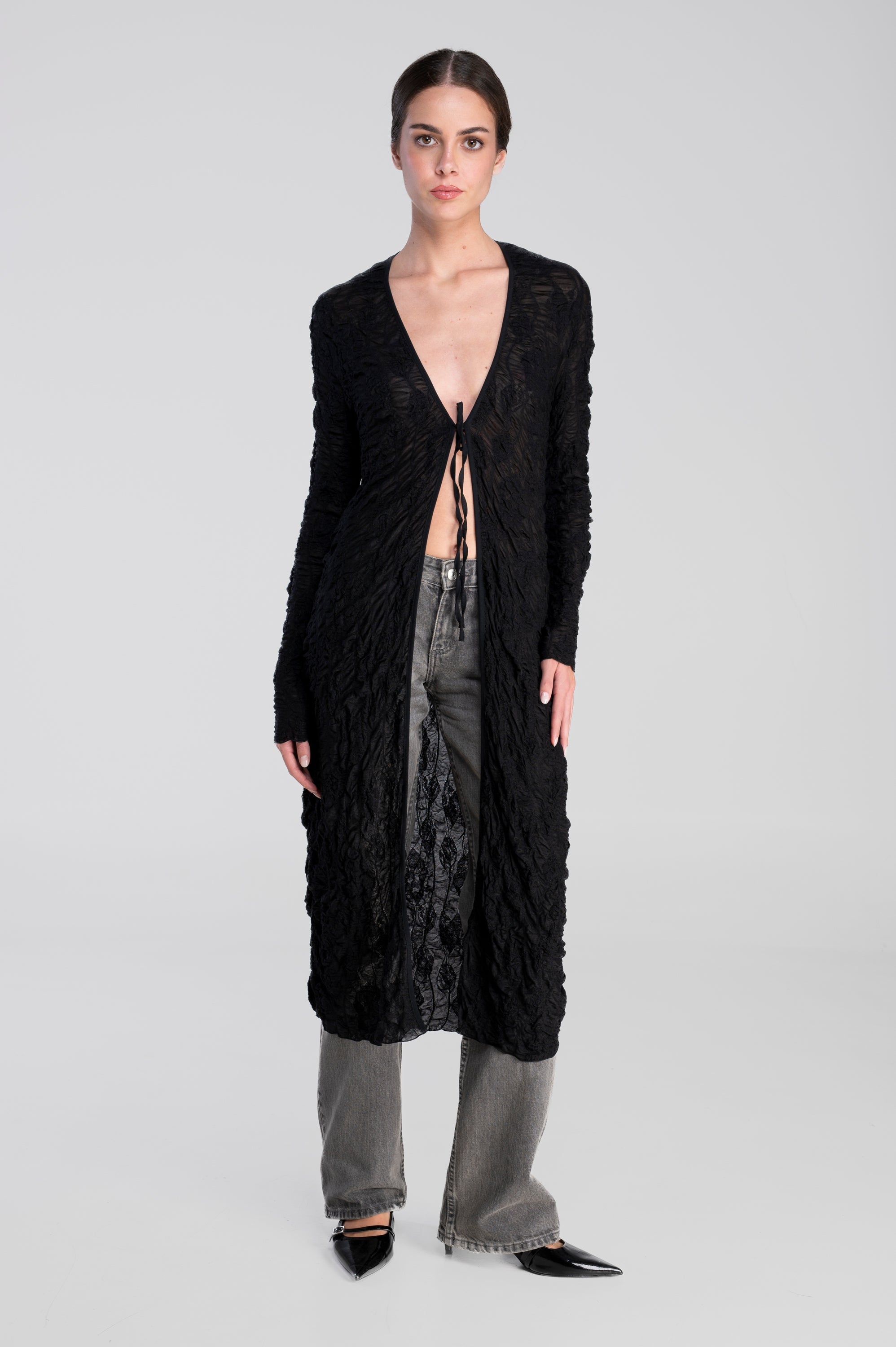 Long sleeves maxi cardigans 7450