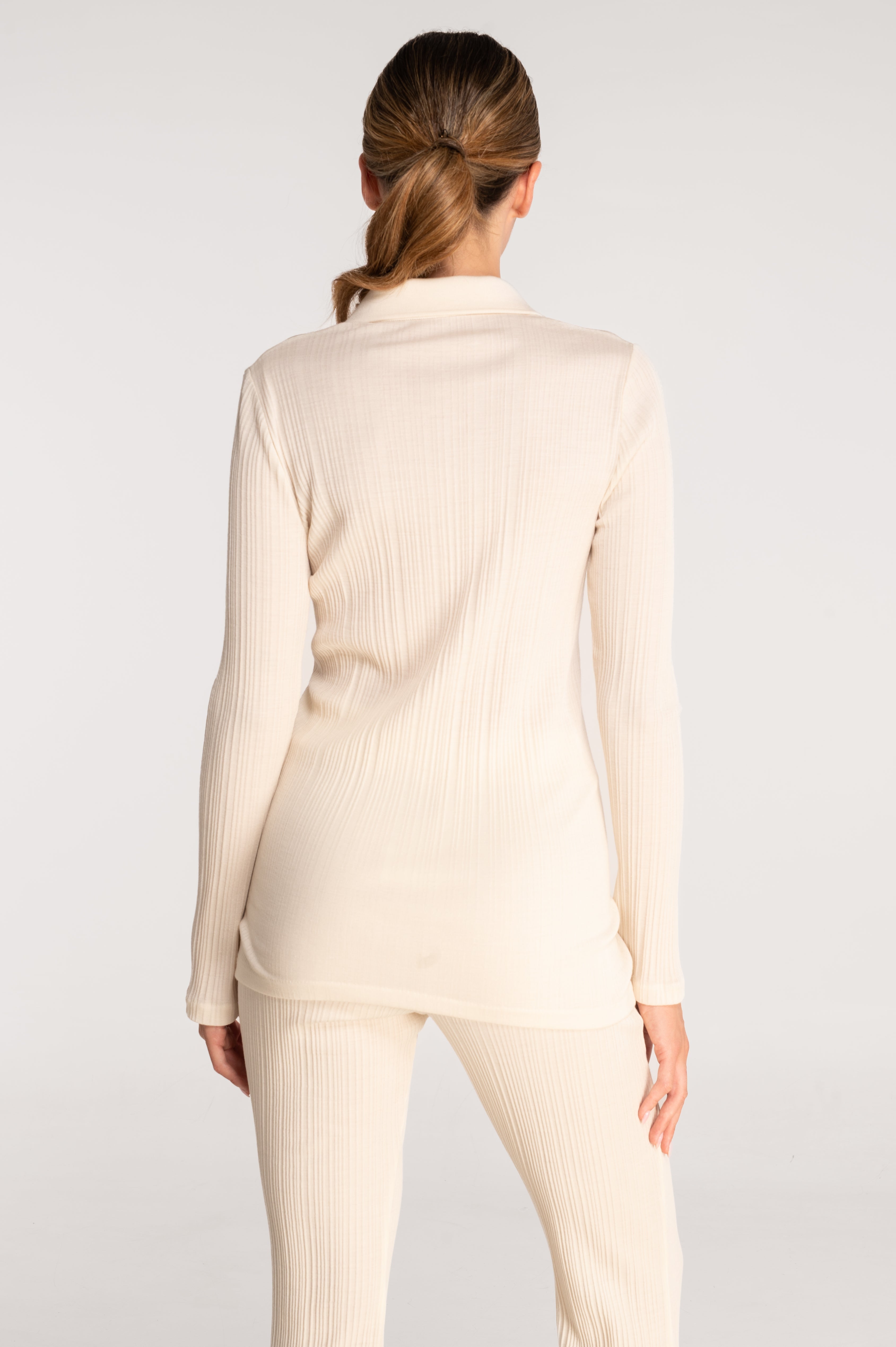 Wool and silk long sleeves shirt 7462