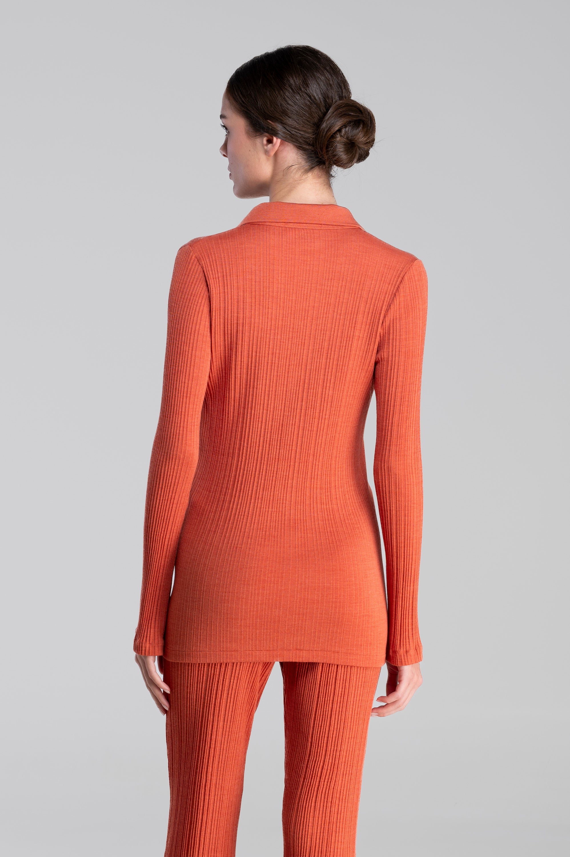 Wool and silk long sleeves shirt 7462