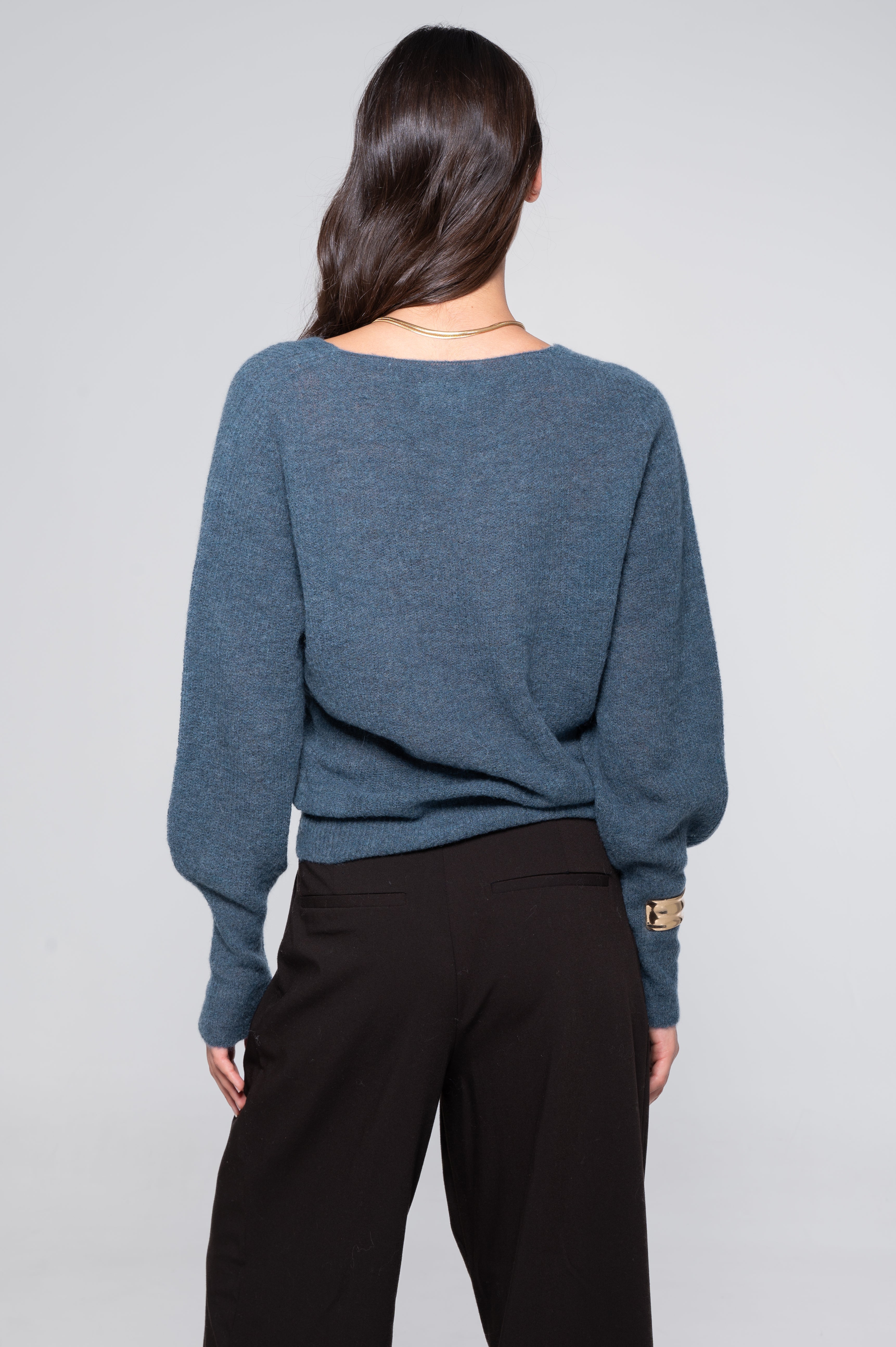 V neck pullover in alpaca 7483