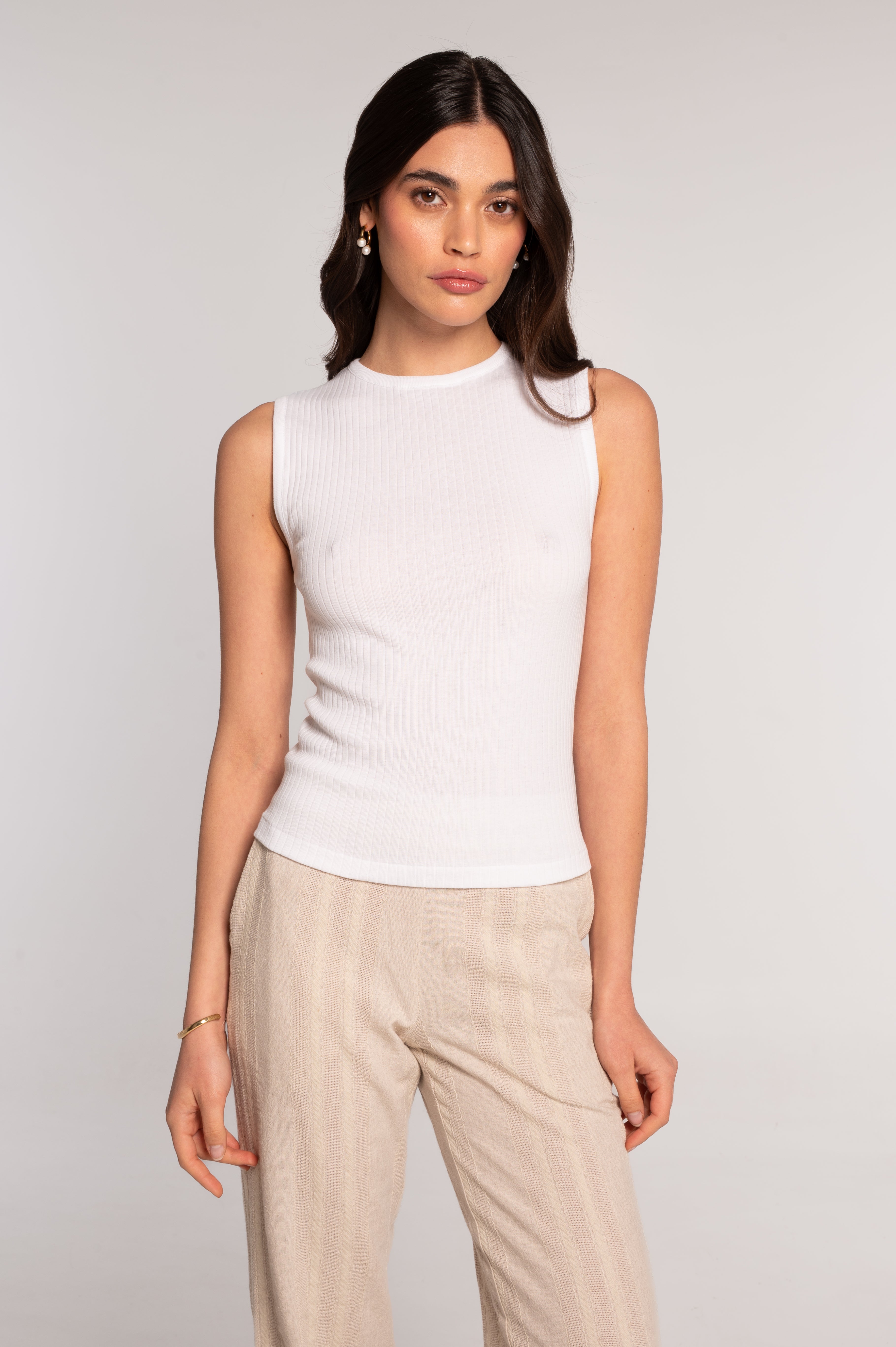Cotton round neck top 7562