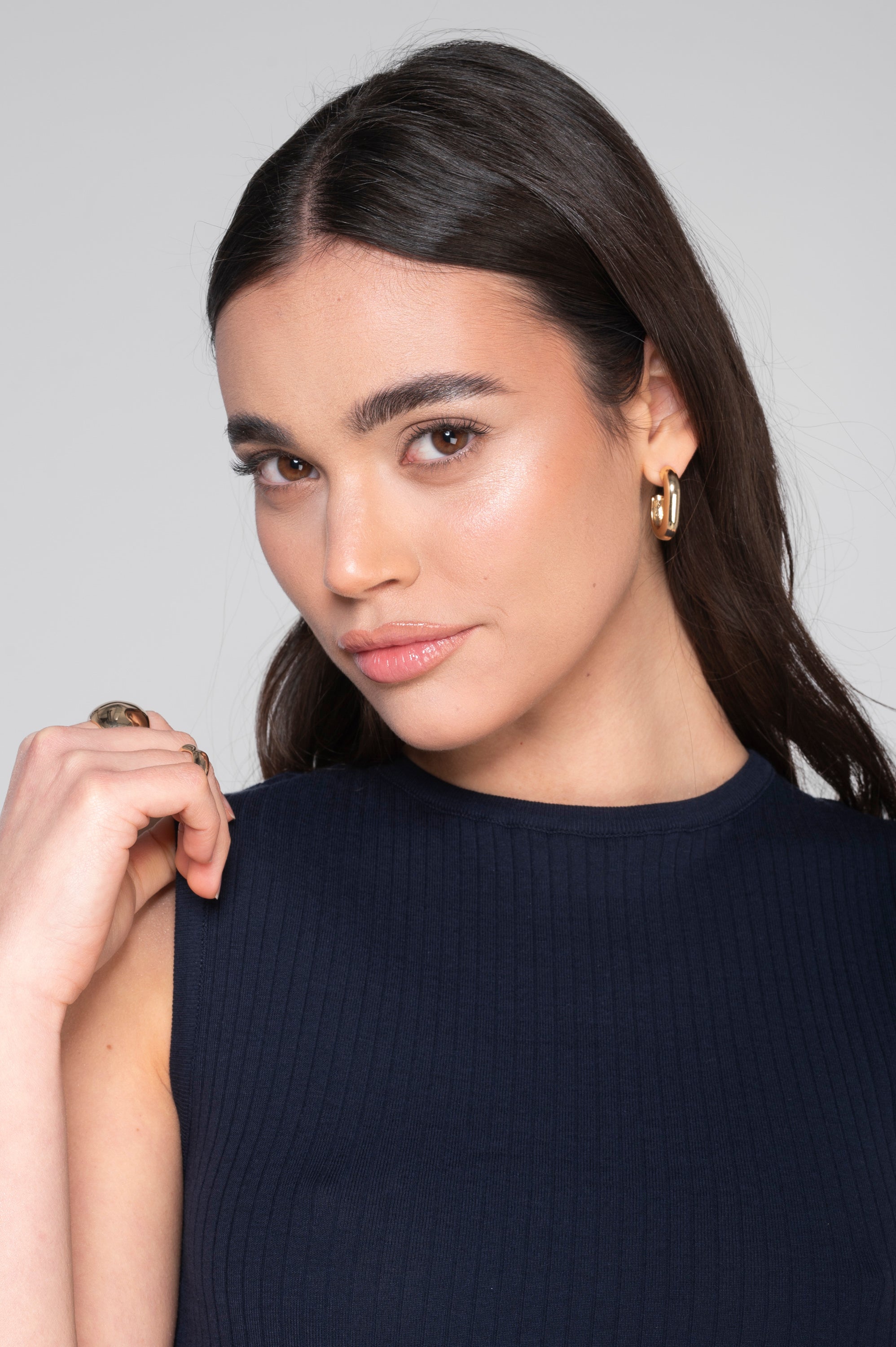 Cotton round neck top 7562