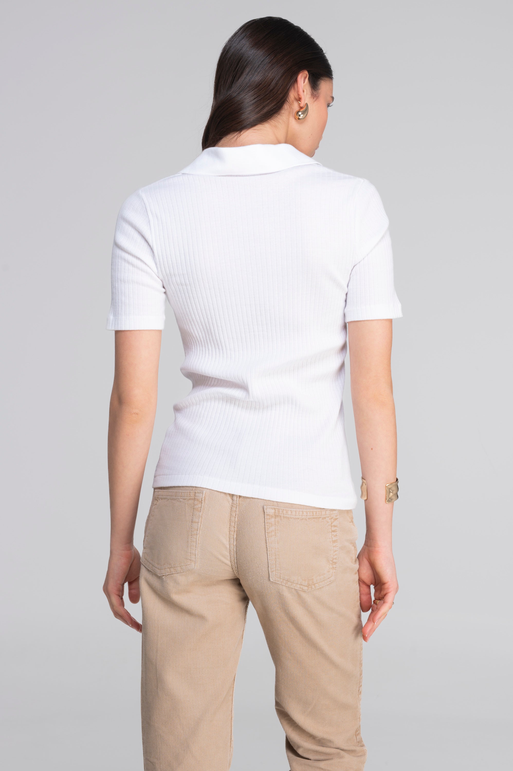 Cotton short sleeves polo shirt 7566