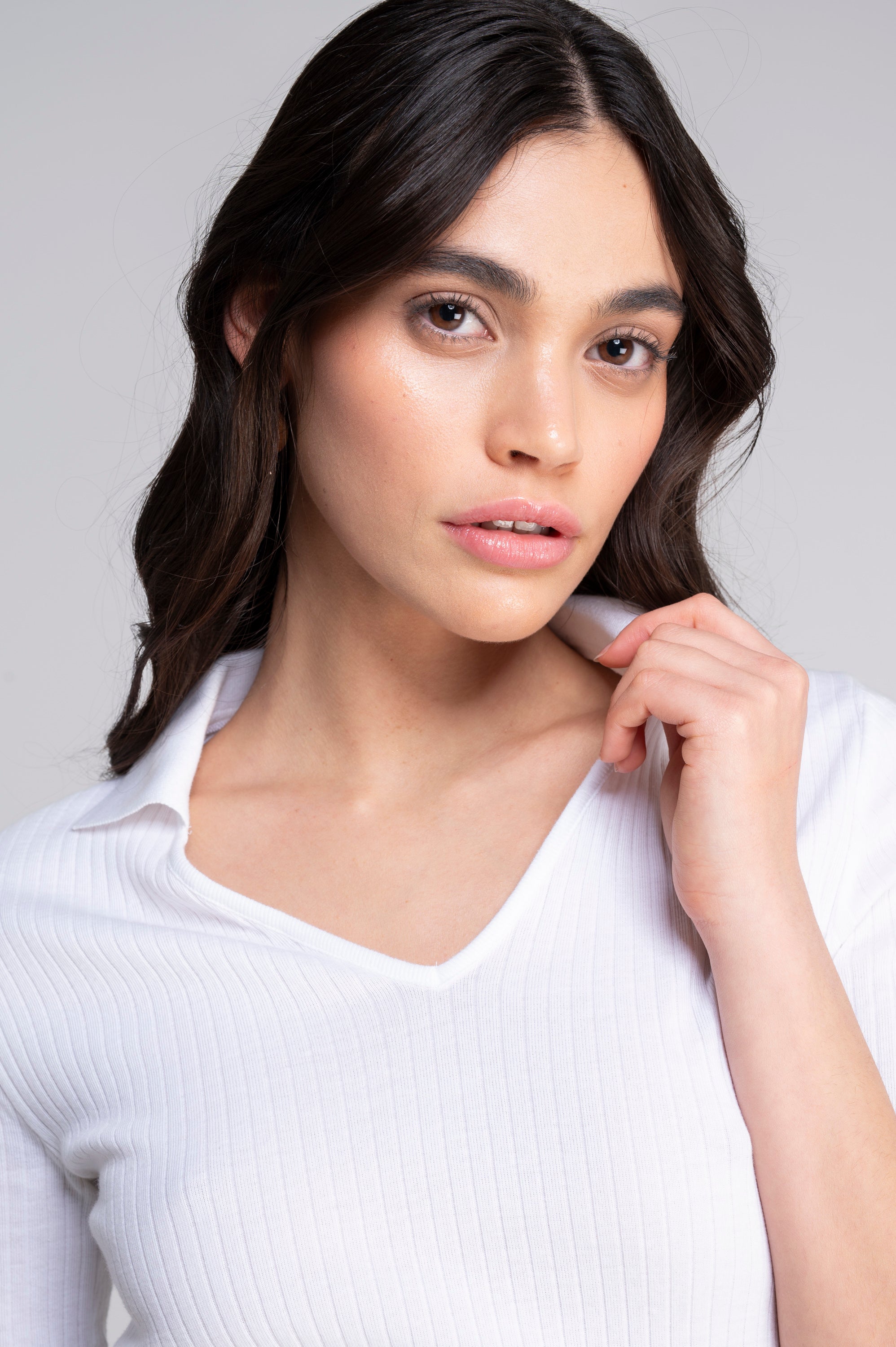 Cotton short sleeves polo shirt 7566