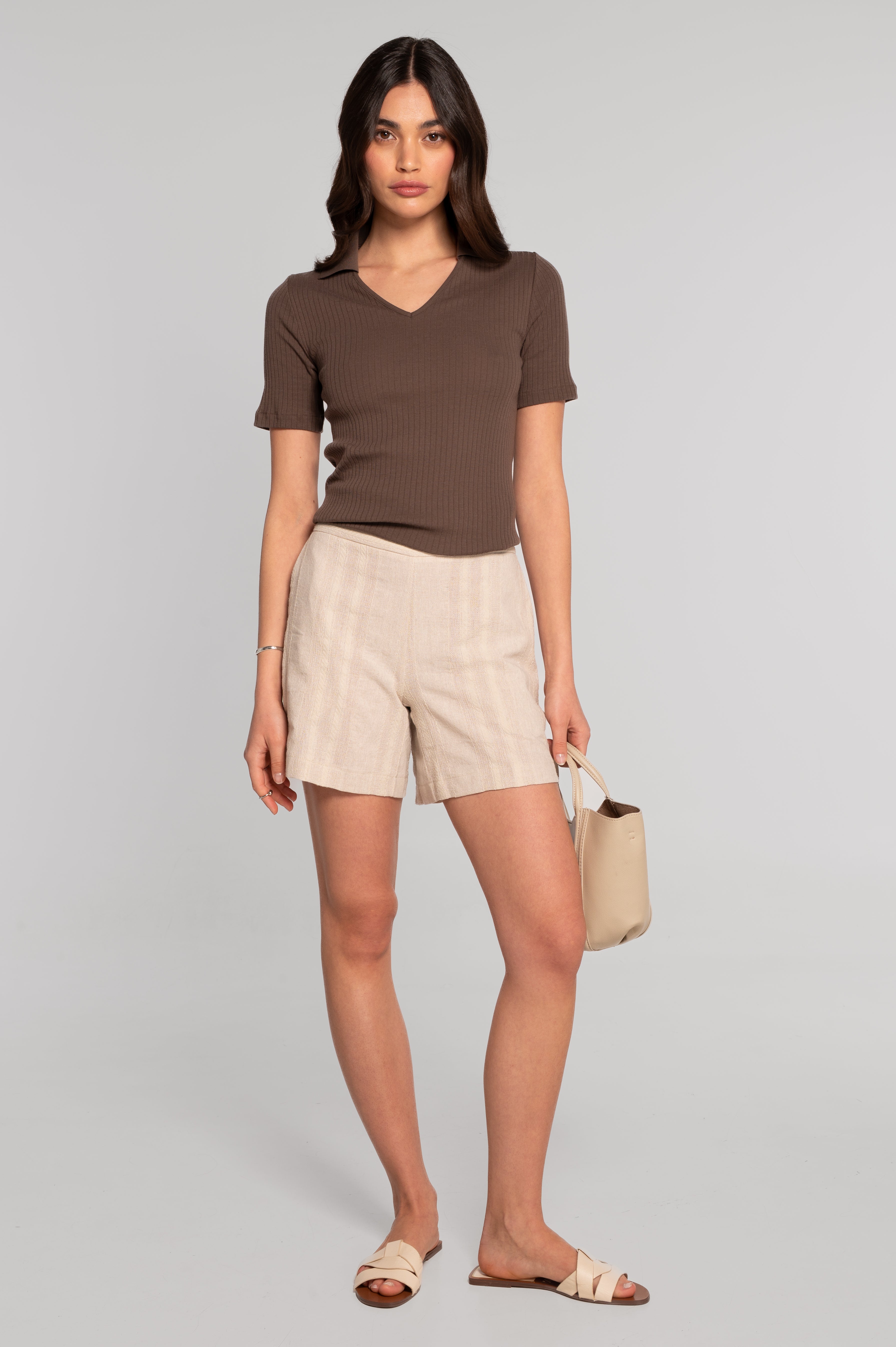 Cotton short sleeves polo shirt 7566