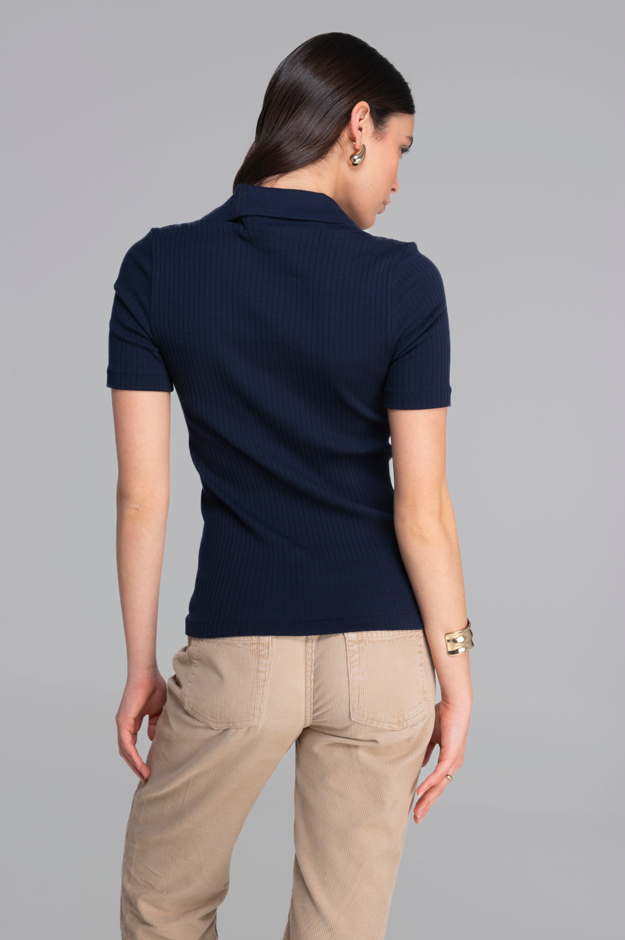 Cotton short sleeves polo shirt 7566