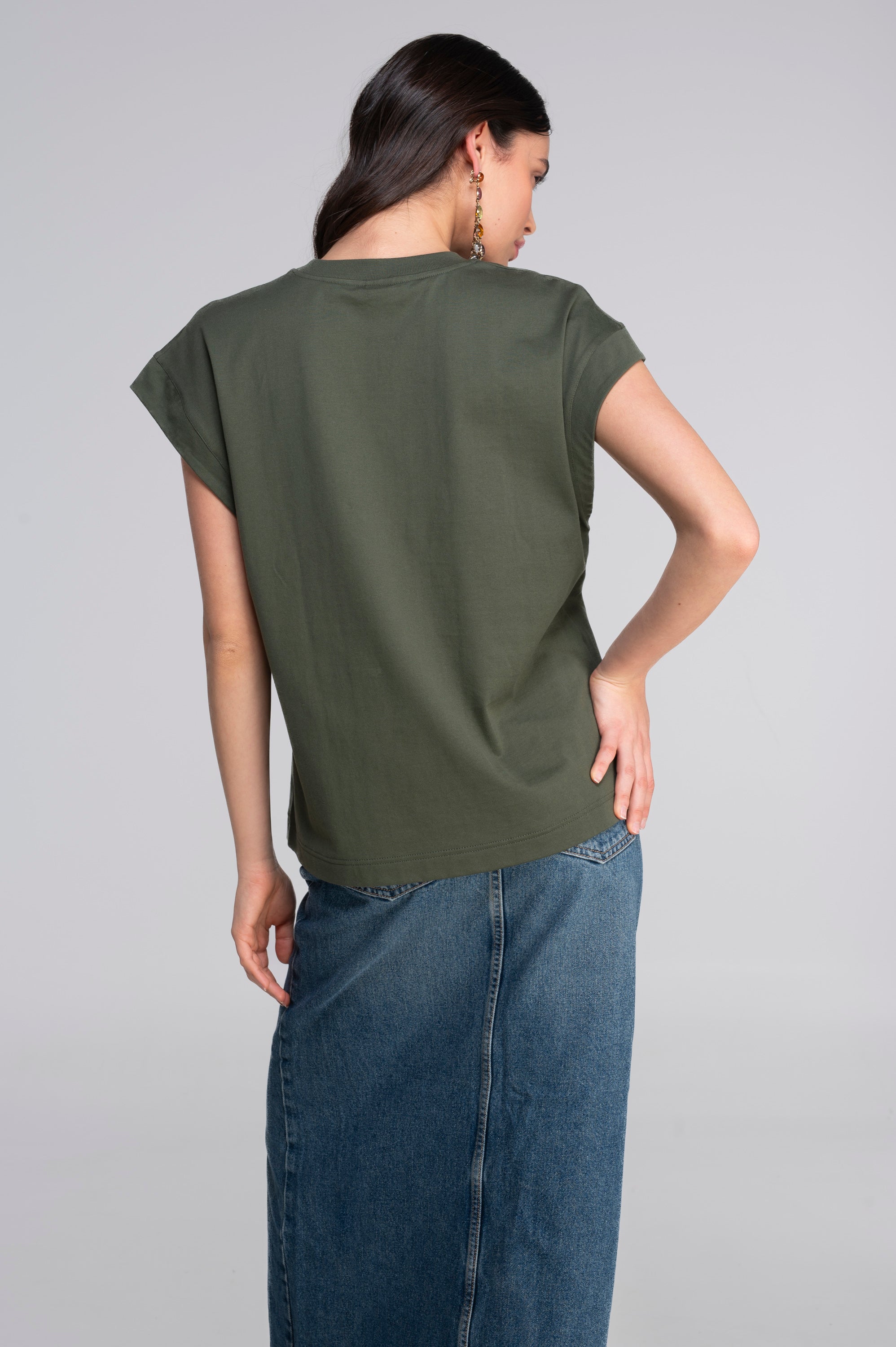 T-shirt with kimono sleeves in heavyweigh jersey cotton 7570