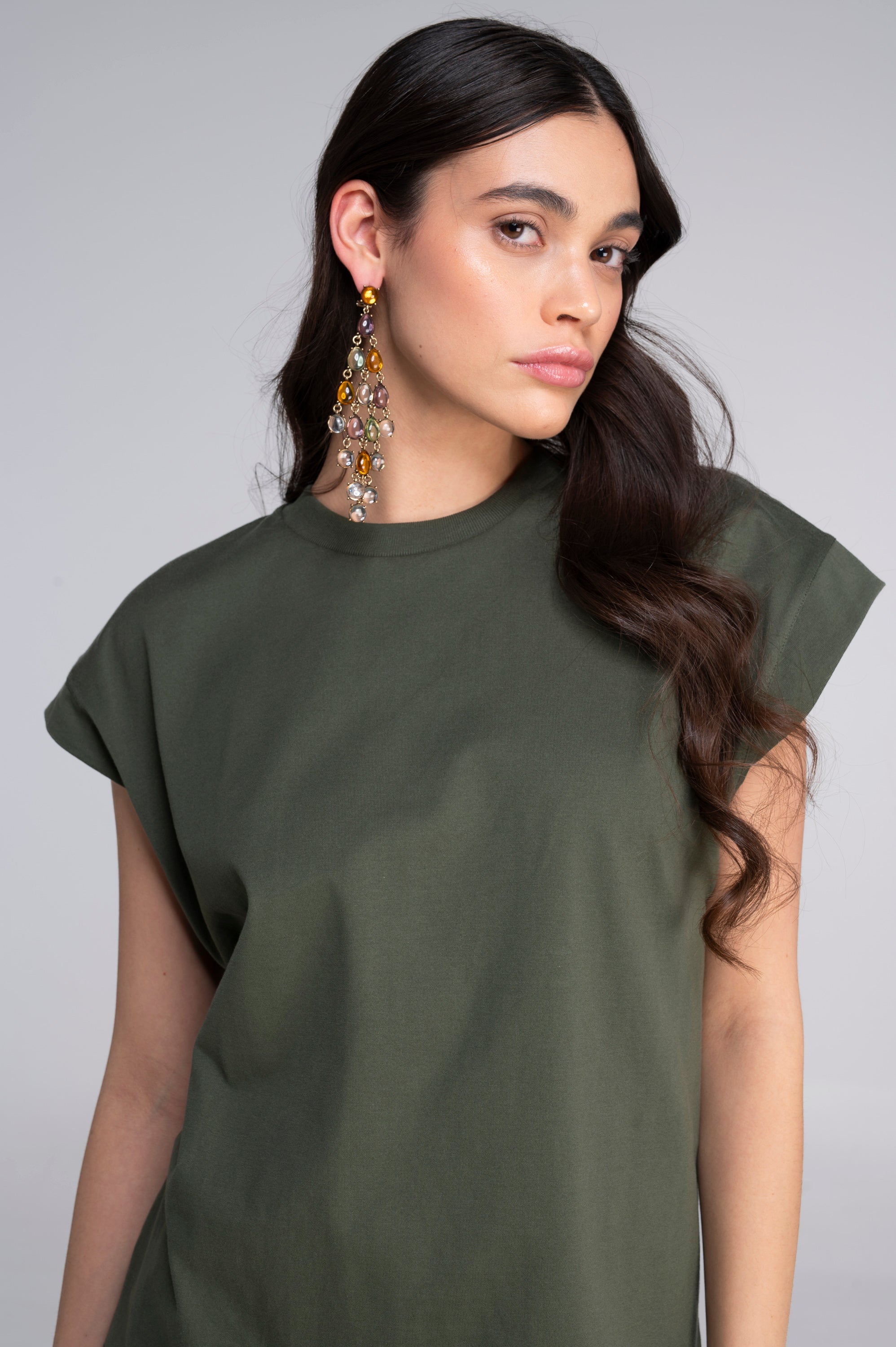 T-shirt with kimono sleeves in heavyweigh jersey cotton 7570