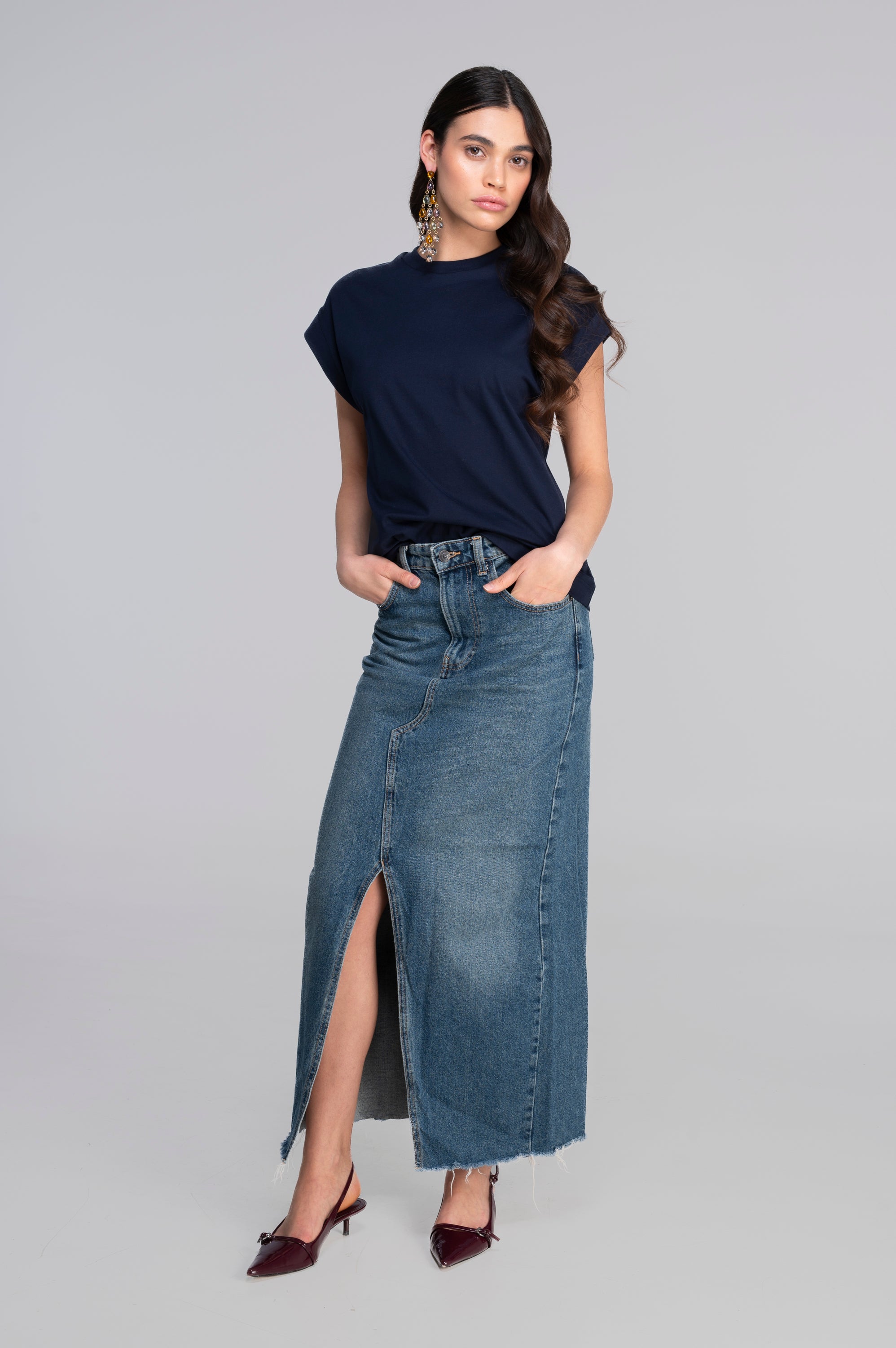 T-shirt with kimono sleeves in heavyweigh jersey cotton 7570