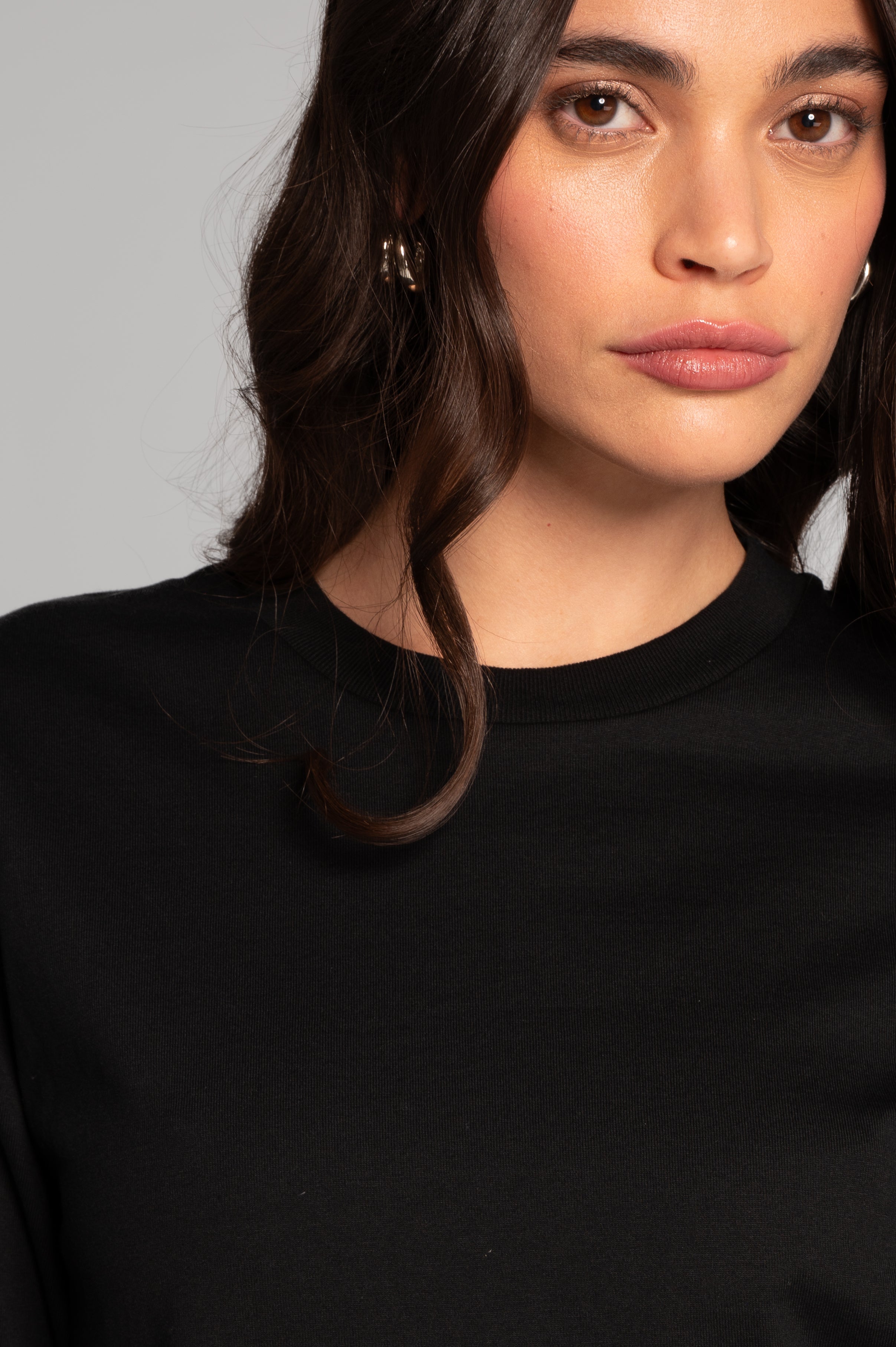 Round neck T-shirt in heavyweight jersey cotton 7571