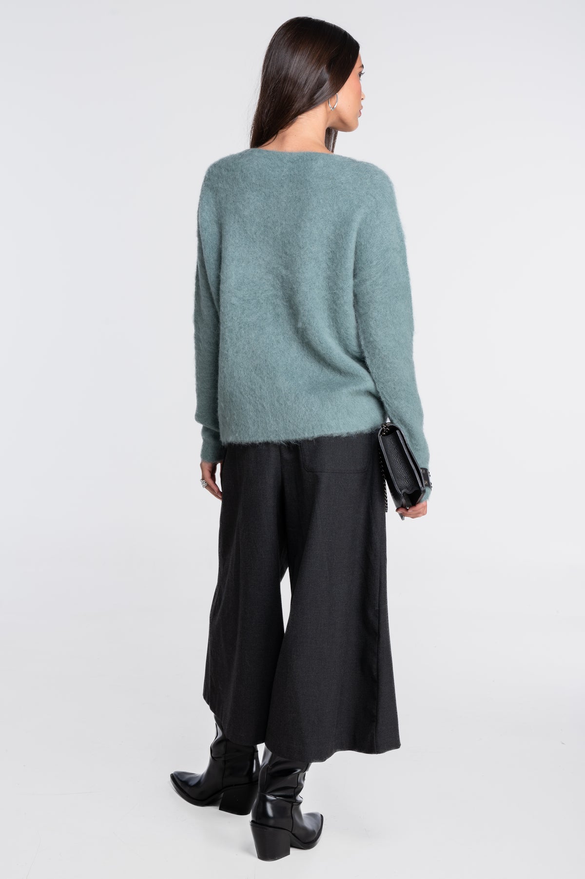Roundneck pullover in alpaca blend 7667