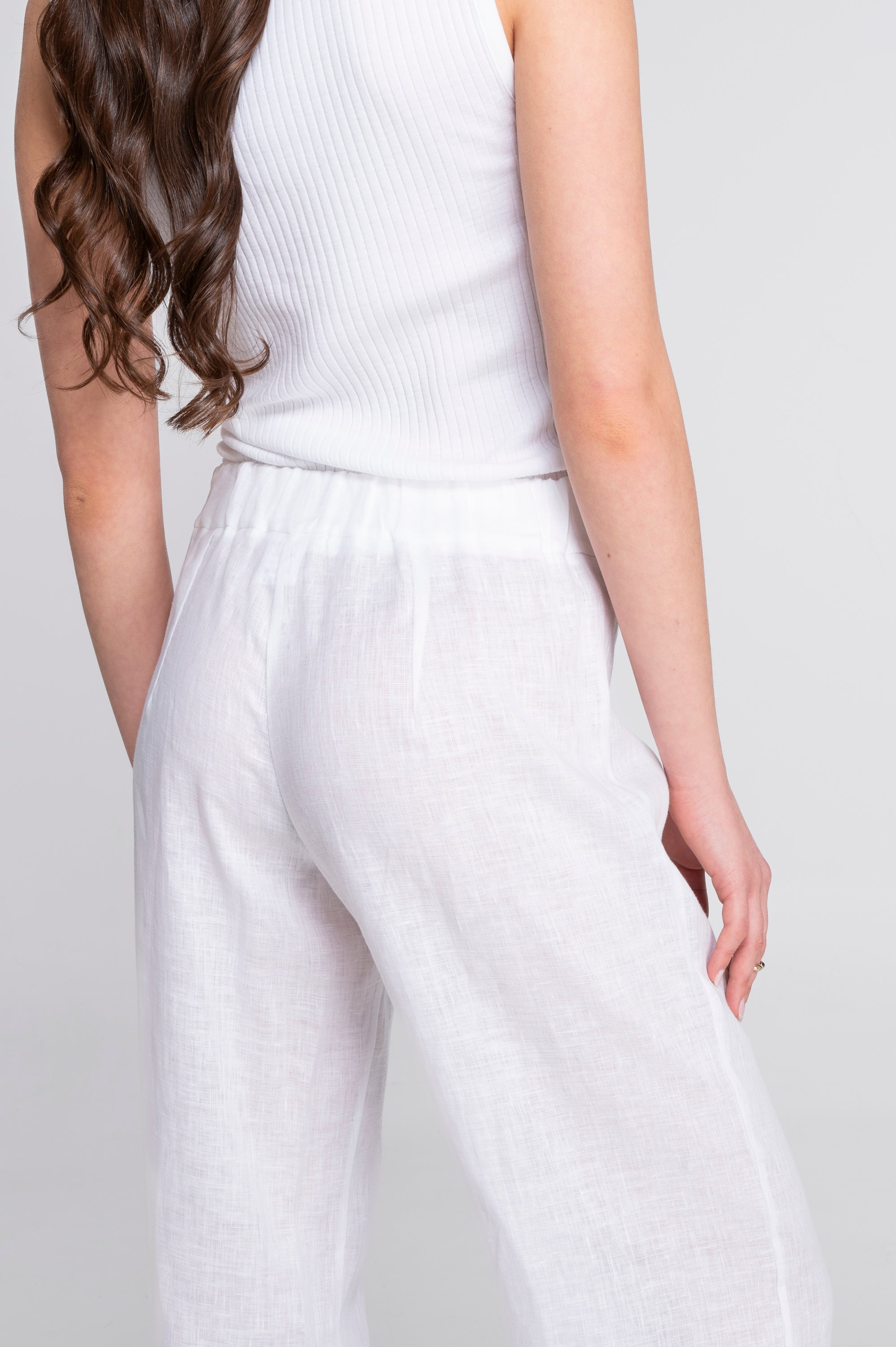 Wide-leg linen trousers 7536L