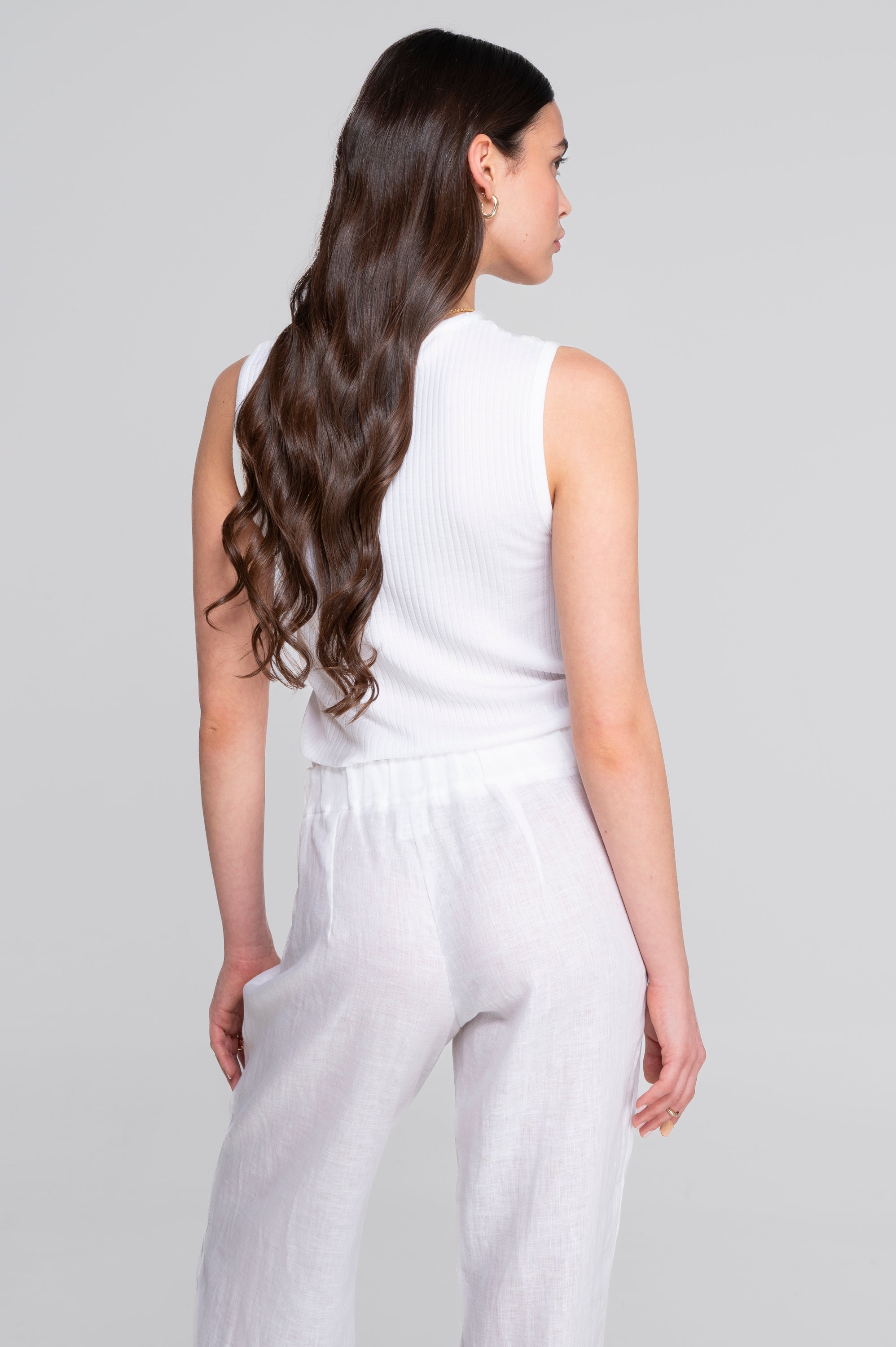 Wide-leg linen trousers 7536L