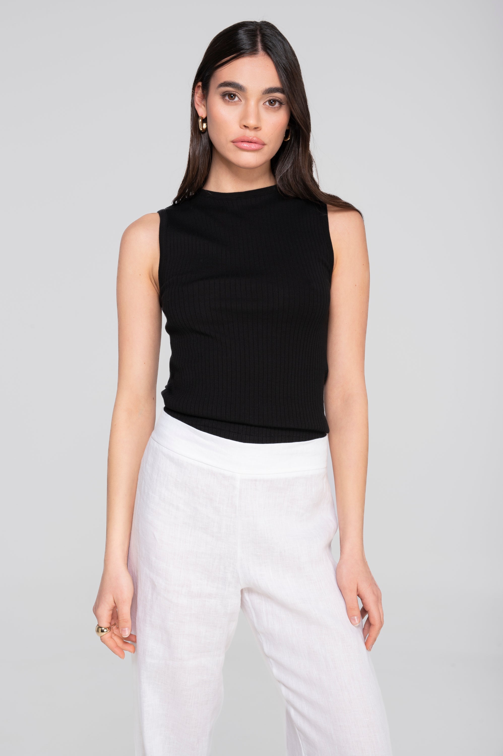 Cotton round neck top 7562