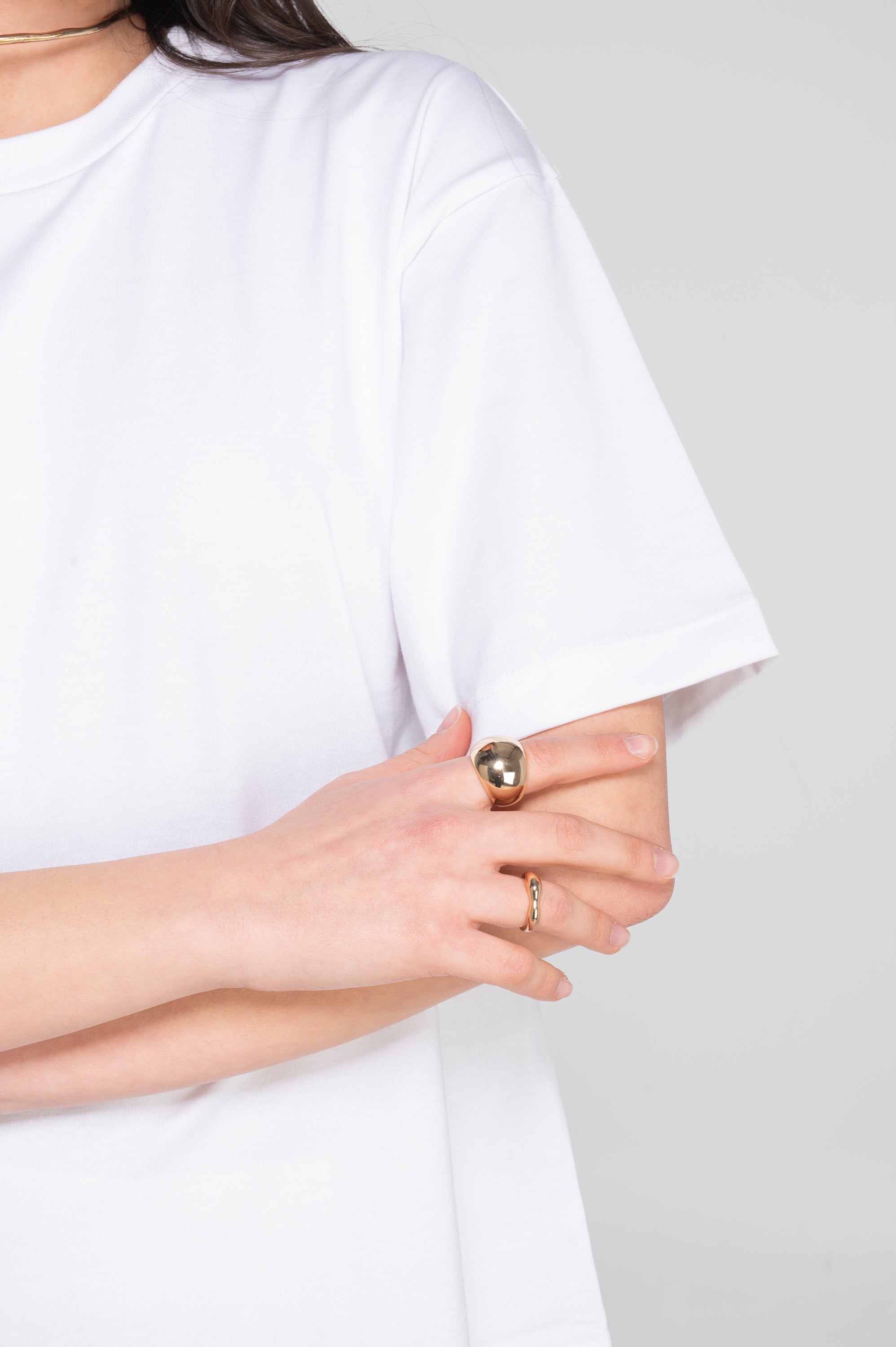 Round neck T-shirt in heavyweight jersey cotton 7571