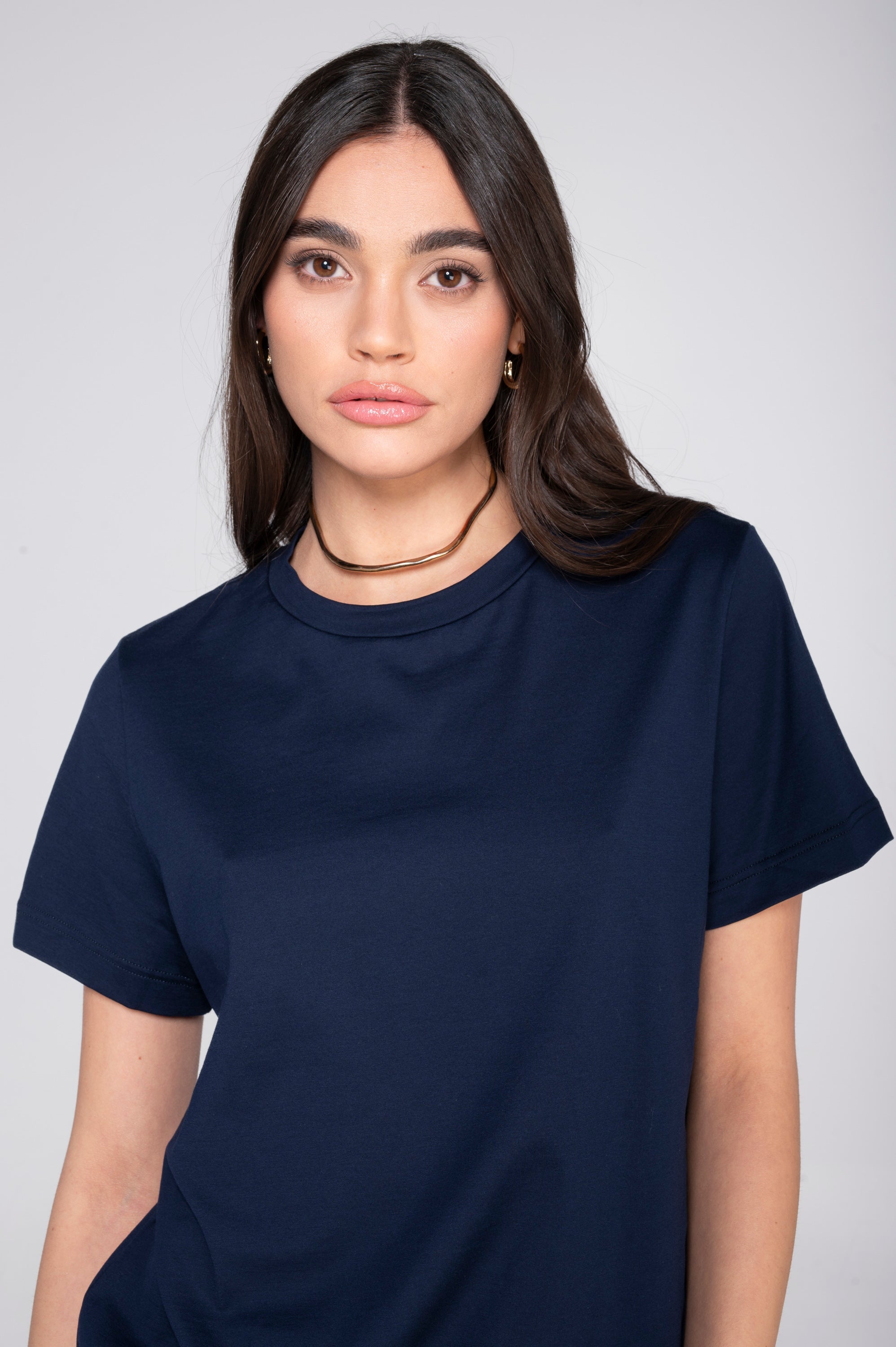 Round neck T-shirt in jersey cotton 409