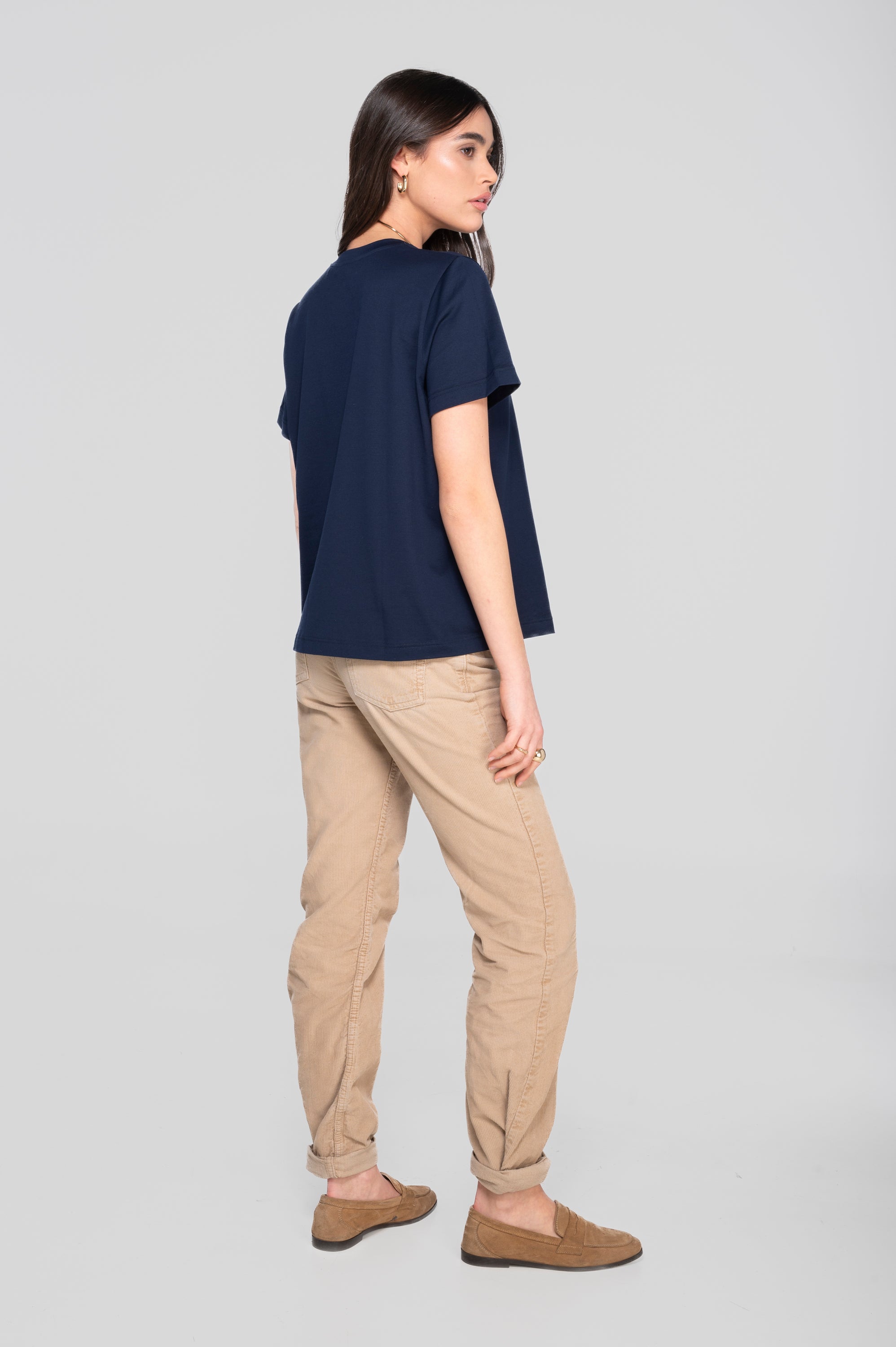 Round neck T-shirt in jersey cotton 409