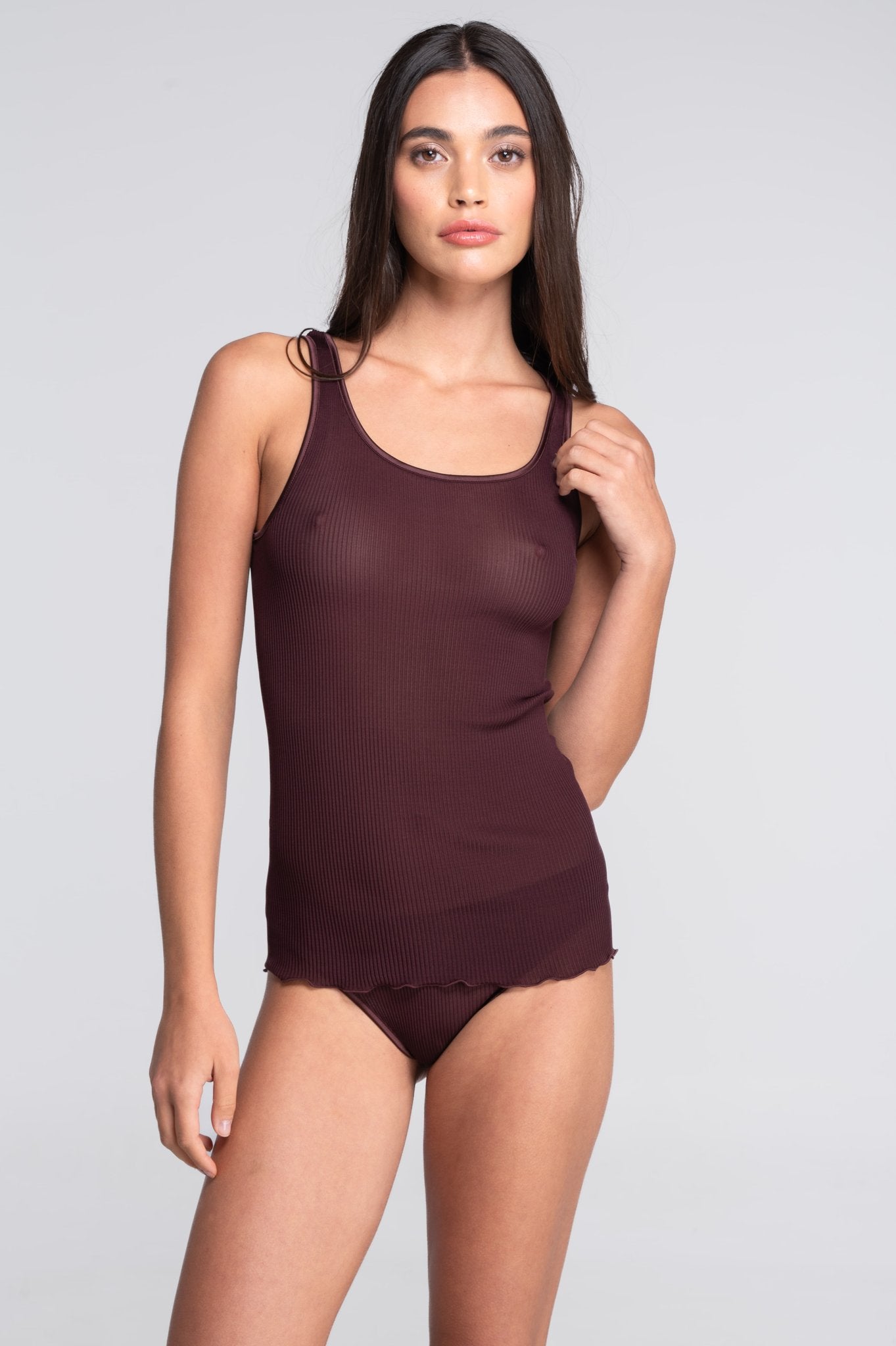 Set in silk organzine with top 9452 + panties 9451