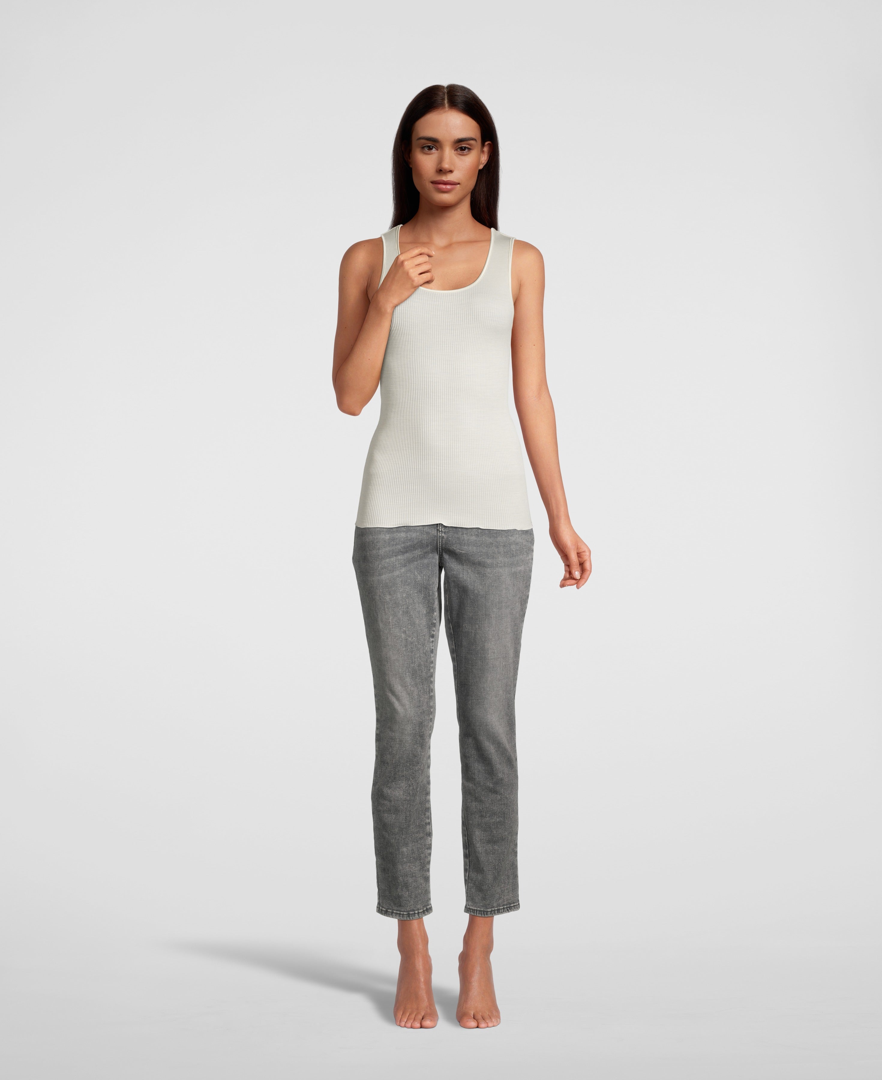 Top in wool and silk with satin edging 3422 - Oscalito