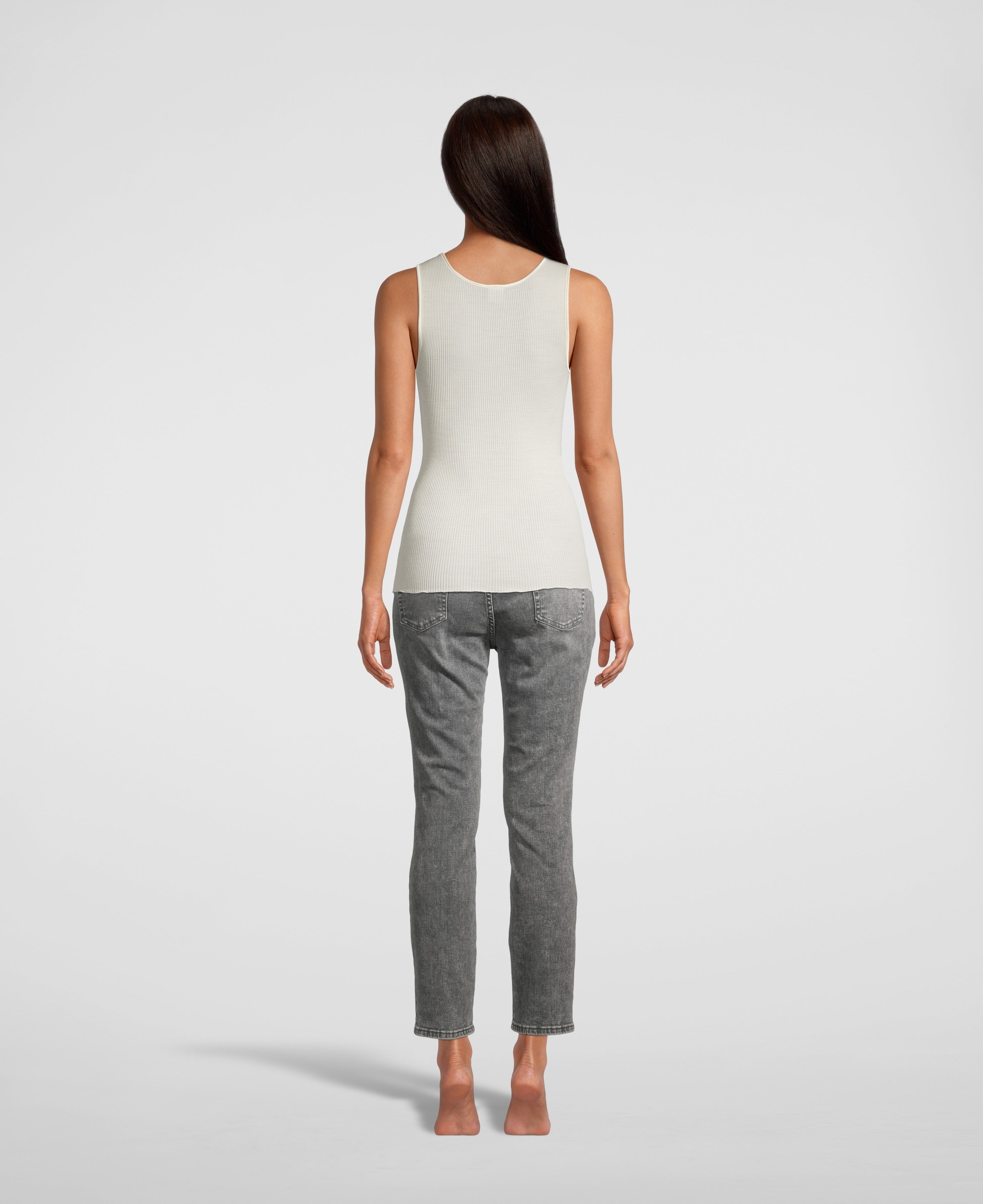 Top in wool and silk with satin edging 3422 - Oscalito