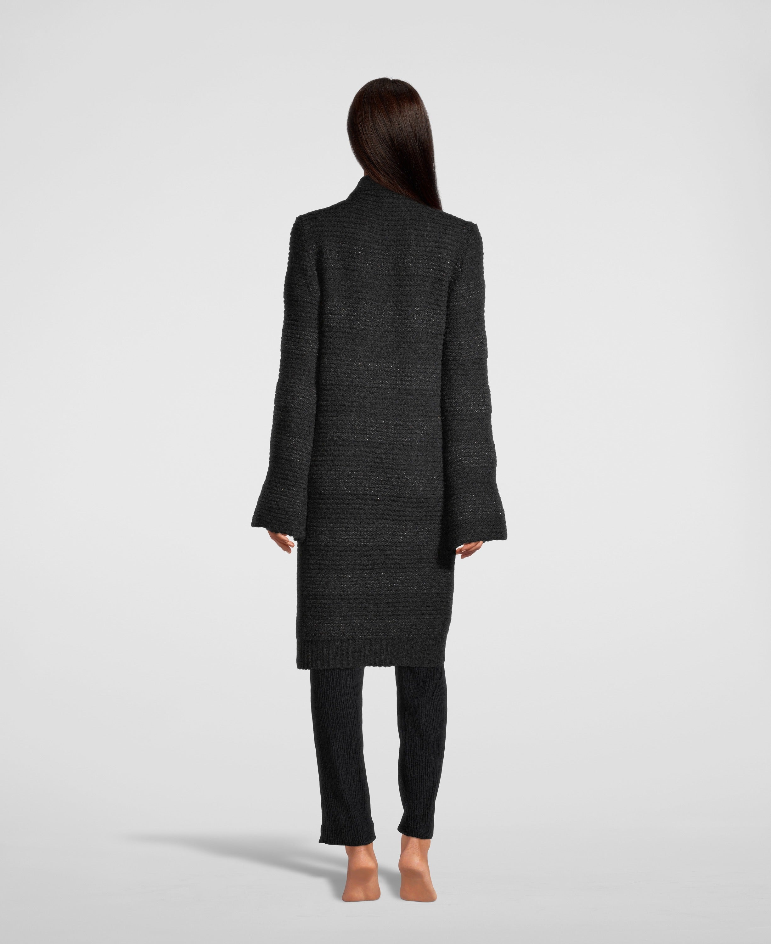 Back Woman Wool and Lurex Cardigan