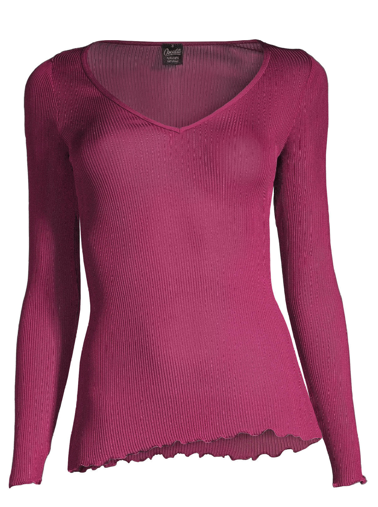 Longsleeves woman in pure silk organza 9446 - Oscalito